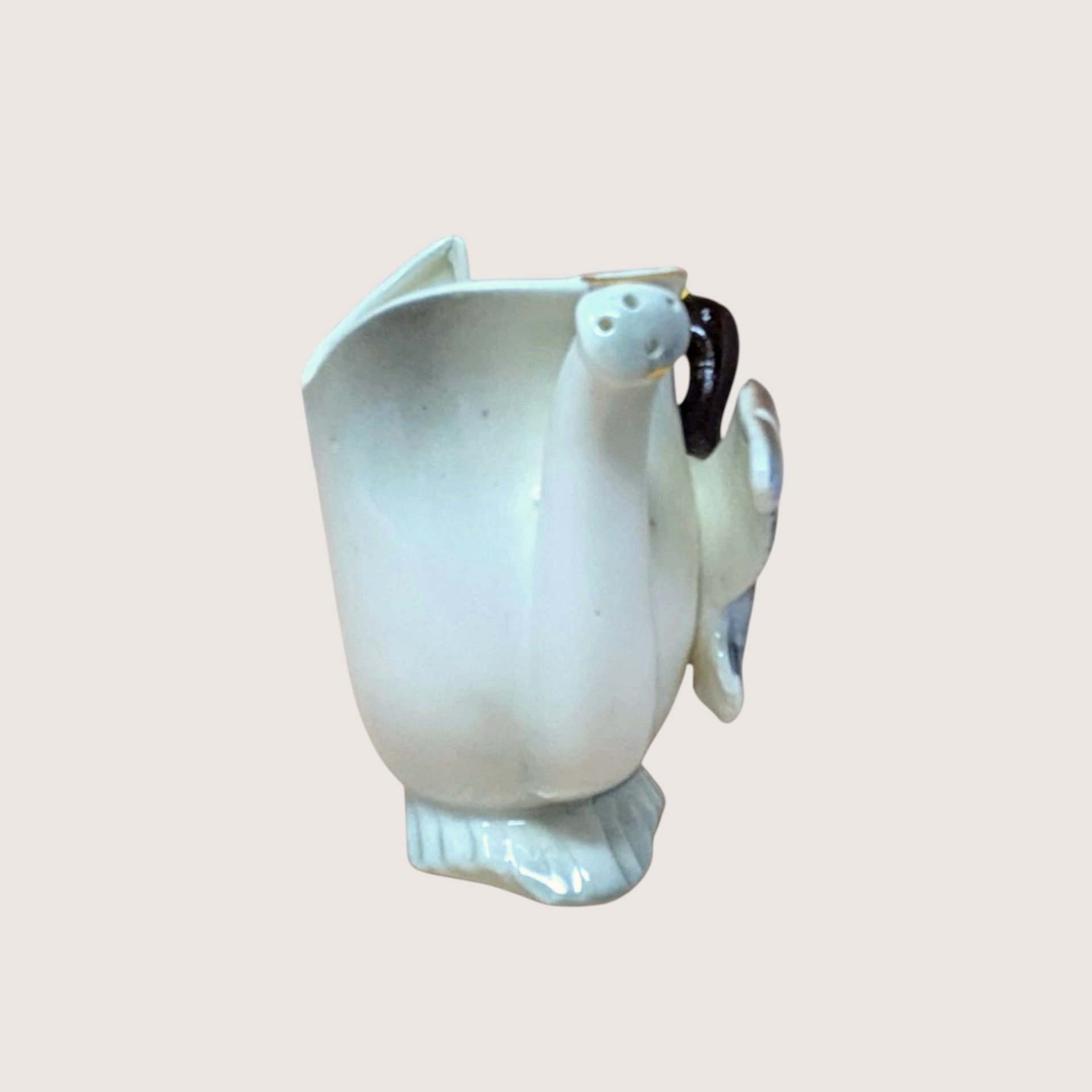 1950s Thames Japan Duck Ceramic Watering Can Figural Vase