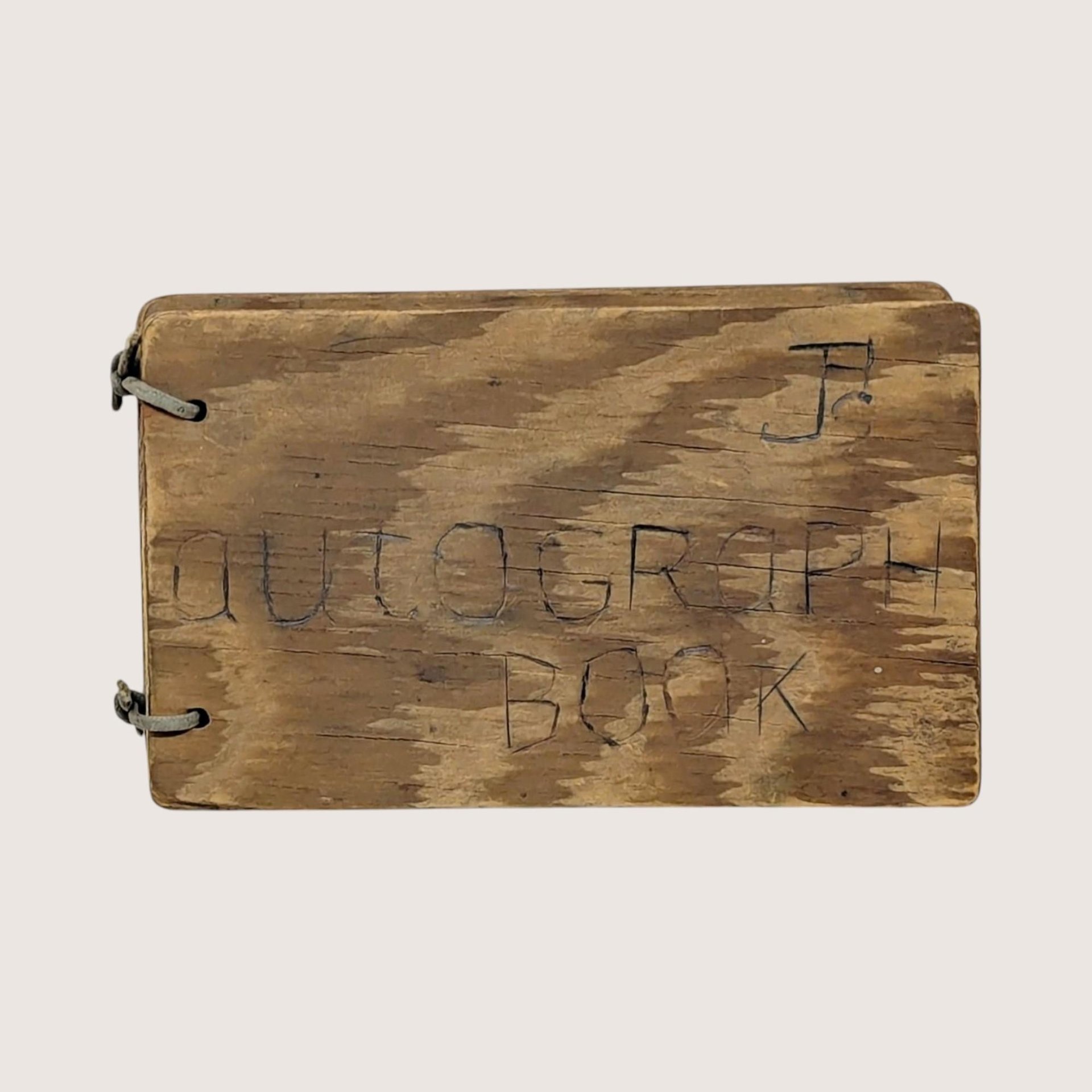 1948 Hand-Carved Wooden High School Autograph Book 