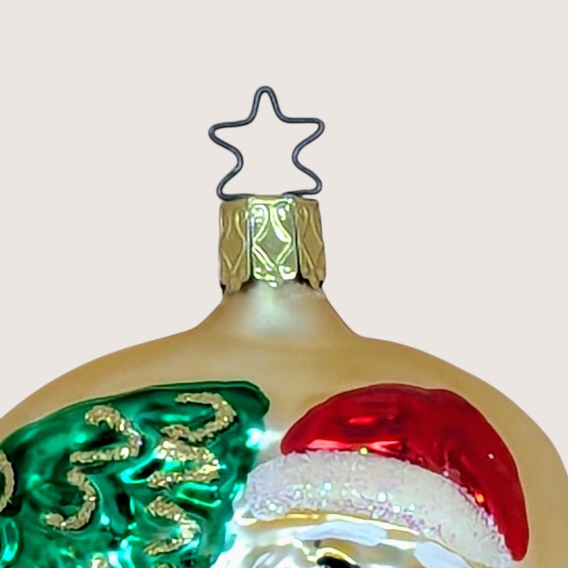 Vintage Inge-Glas Old World Santa Glass Ornament