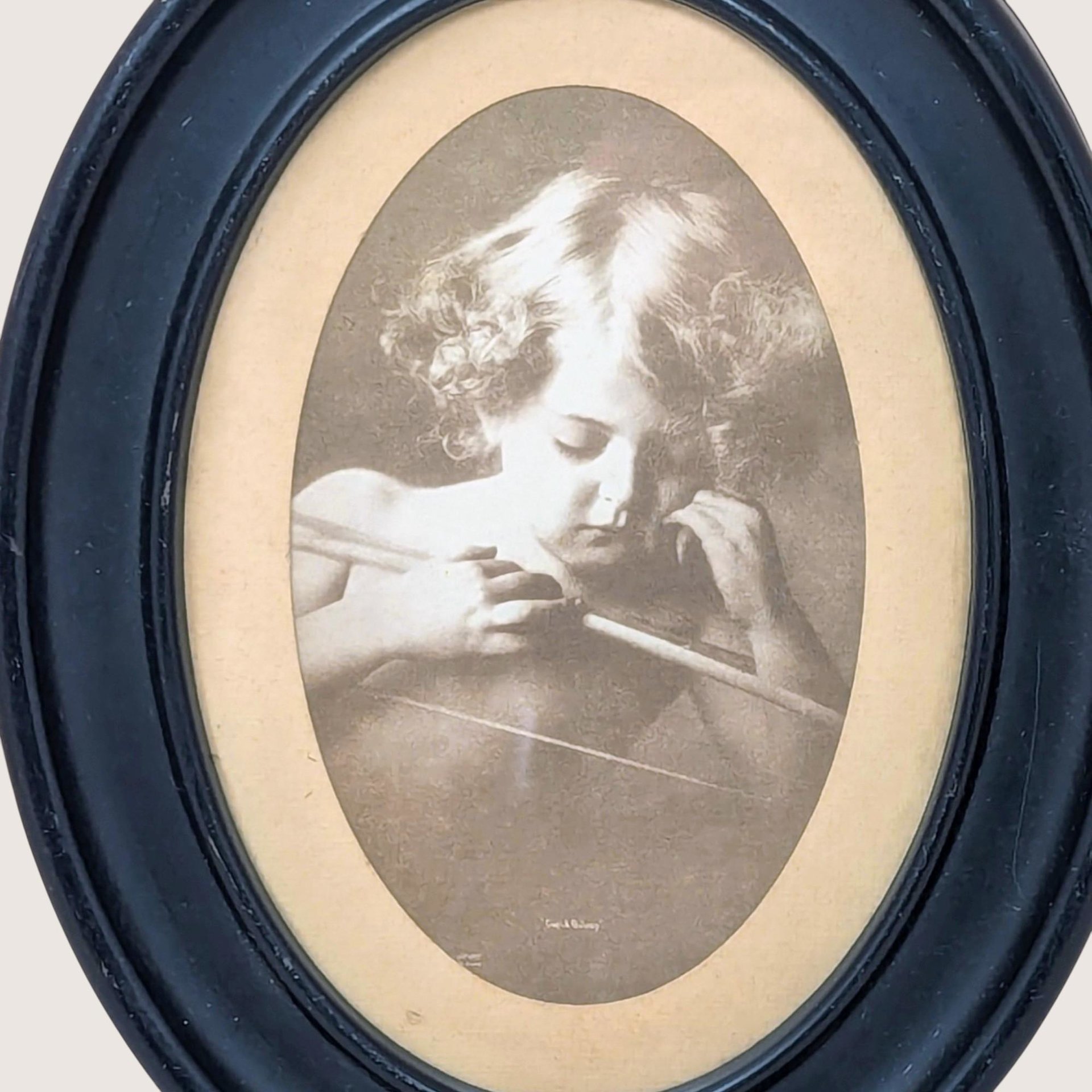 Vintage M.B. Parkinson "Cupid Asleep" Print 