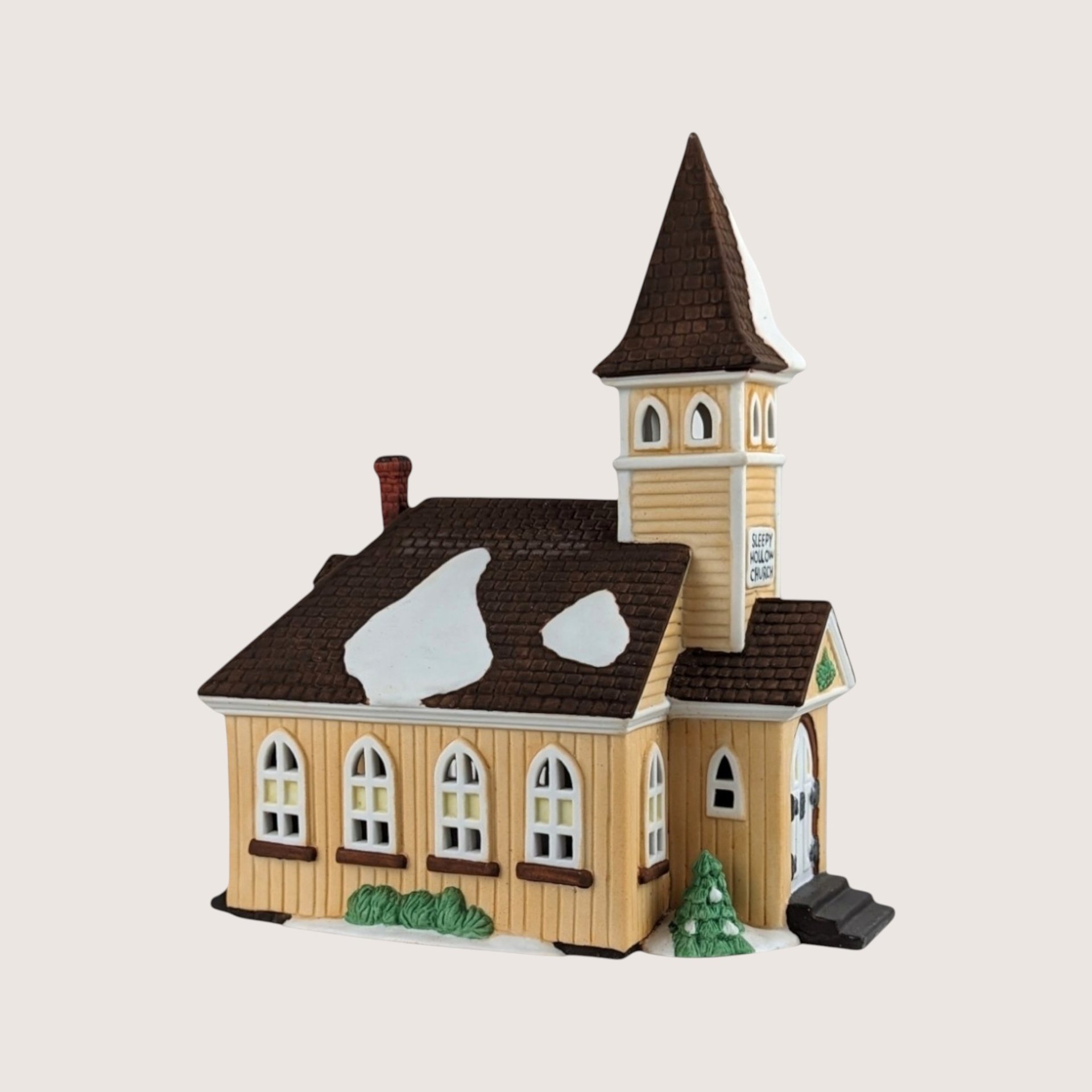 1990s Dept 56 Porcelain Sleepy Hollow Church New England Holiday Village