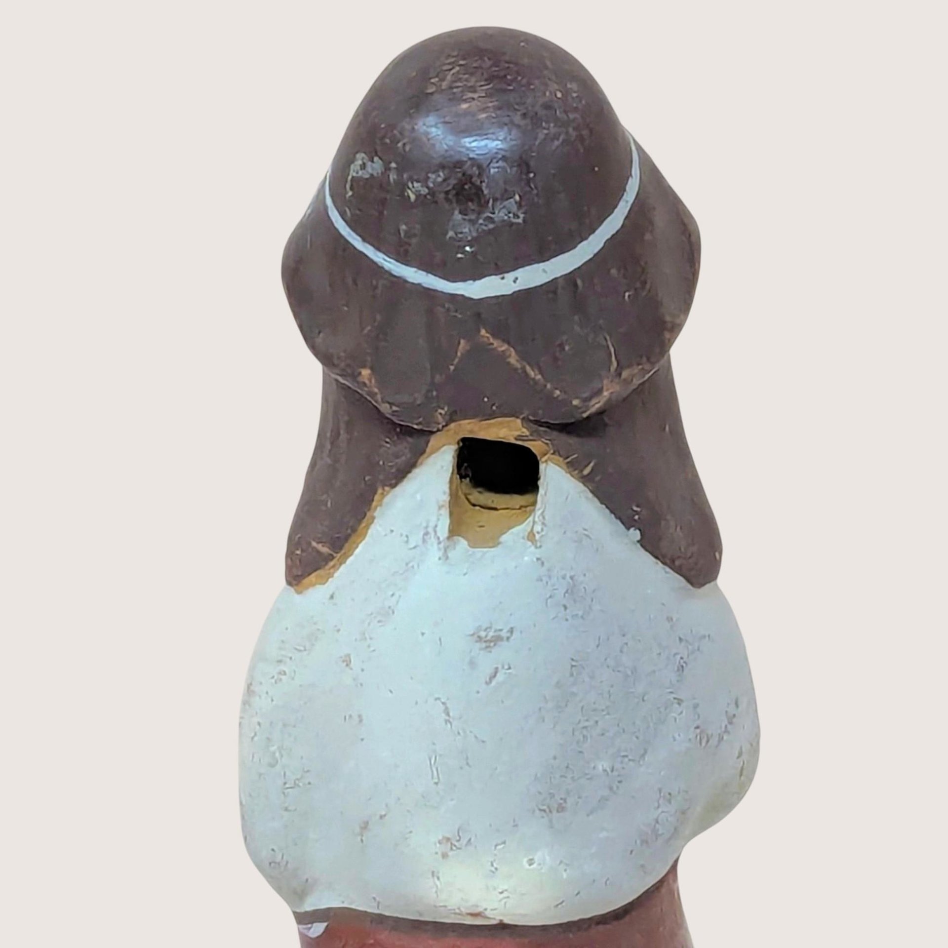1990s Hand-Painted Clay Man Whistle