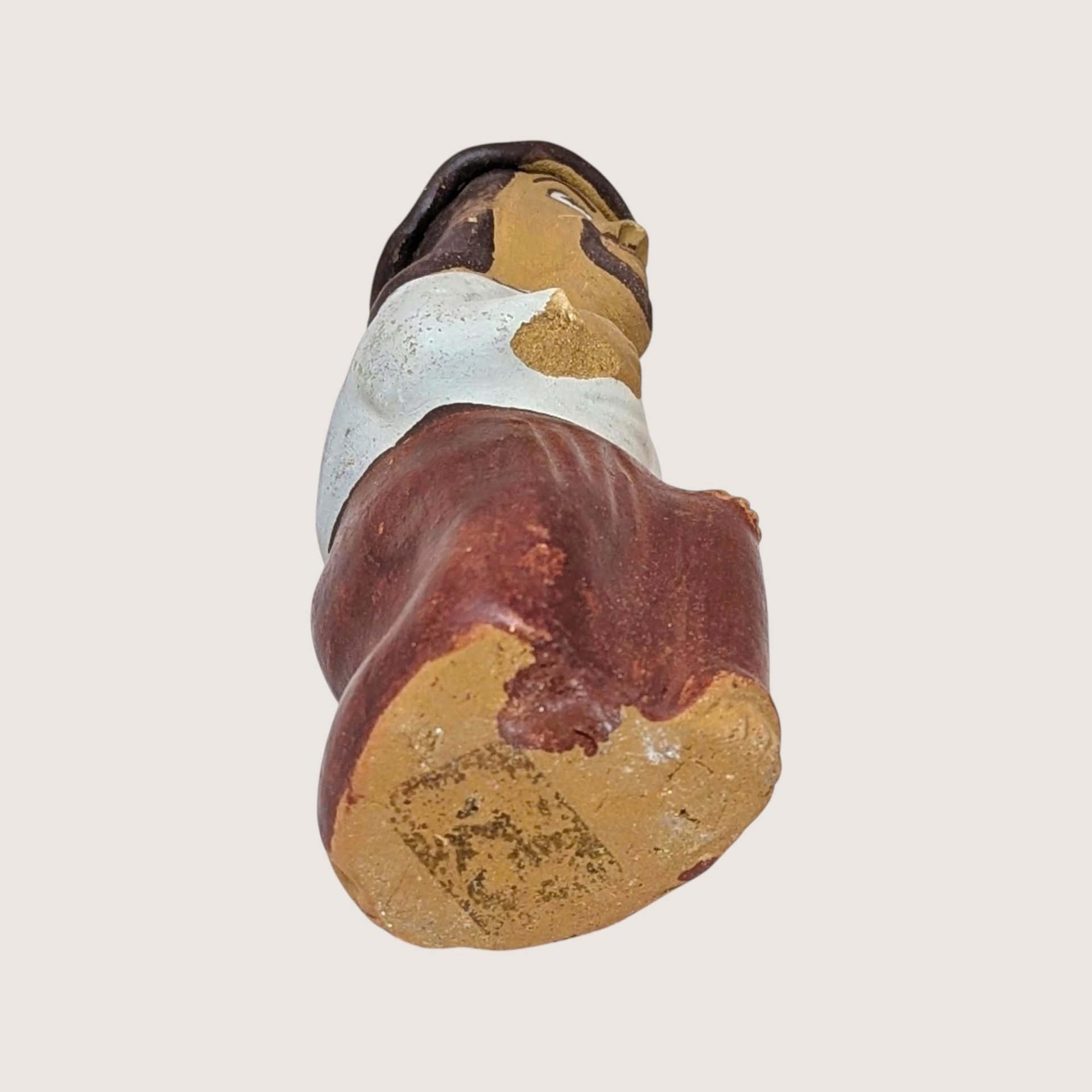 1990s Hand-Painted Clay Man Whistle