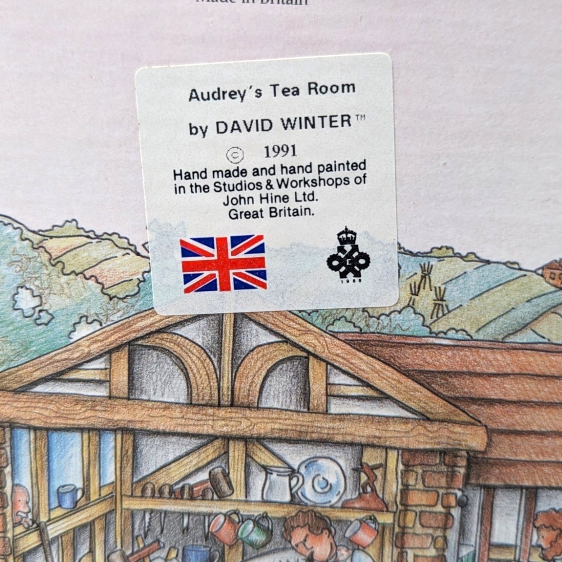 Vintage Signed David Winter Audreys Tea Room Miniature Cottage