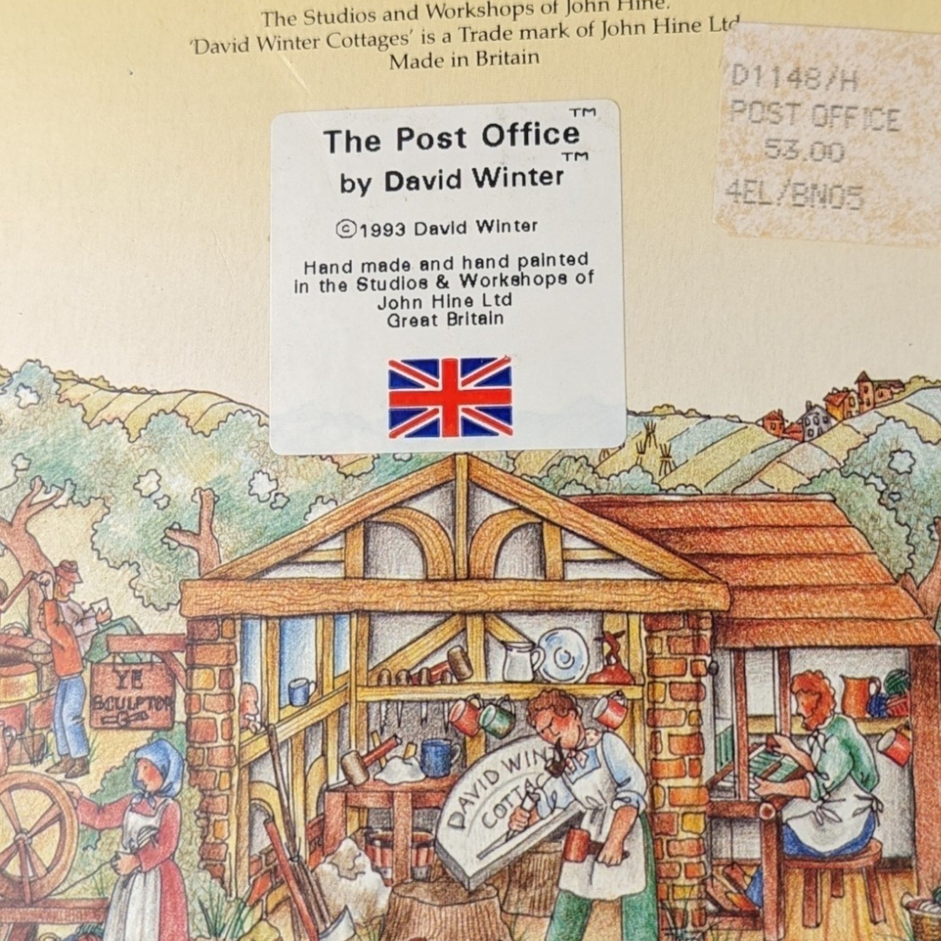 Vintage Signed David Winter The Post Office Miniature Cottage