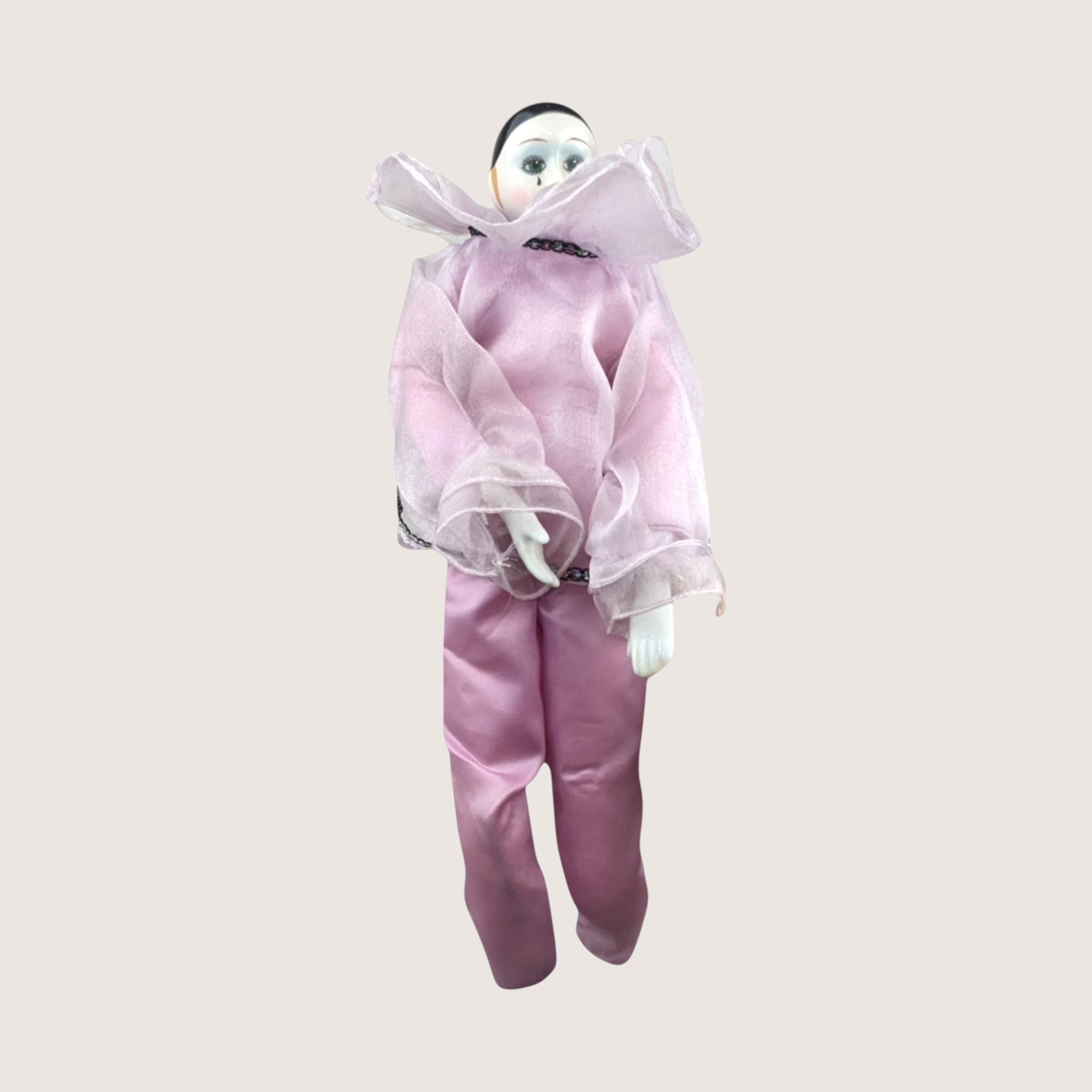 1980s The Angels Touch Porcelain Pierrot Doll Romantic Mime