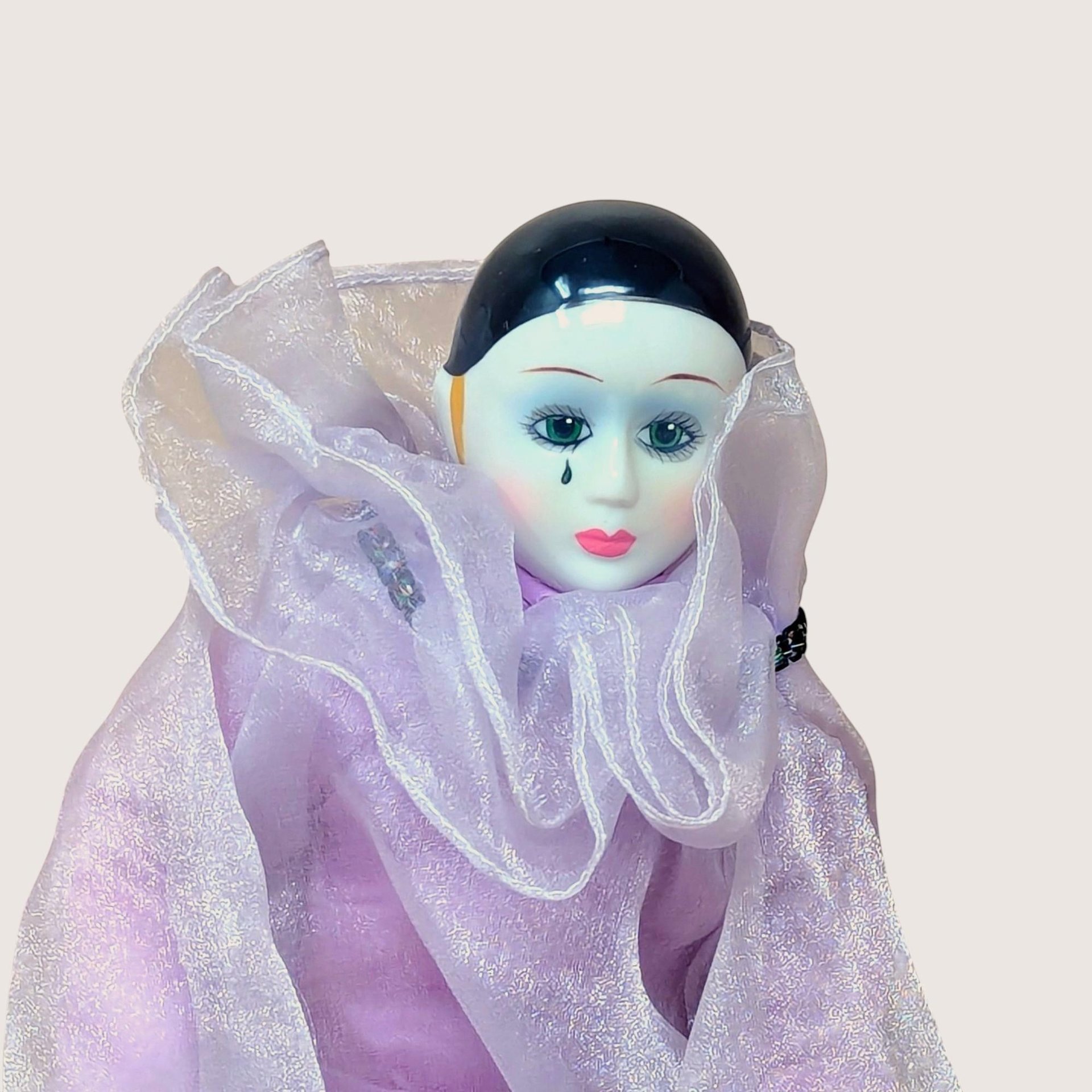 1980s The Angels Touch Porcelain Pierrot Doll Romantic Mime
