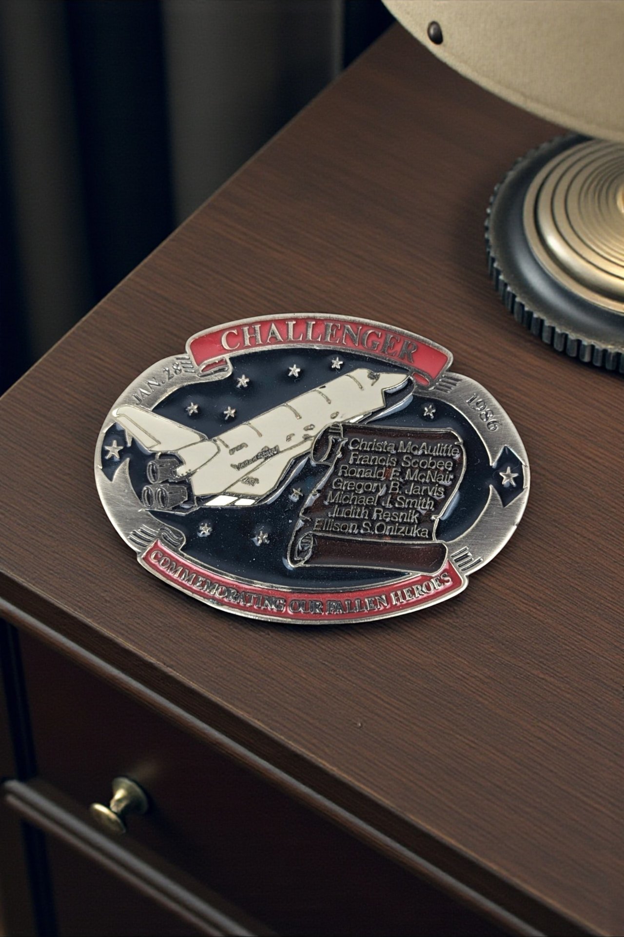 Vintage 1986 Space Shuttle Challenger Belt Buckle