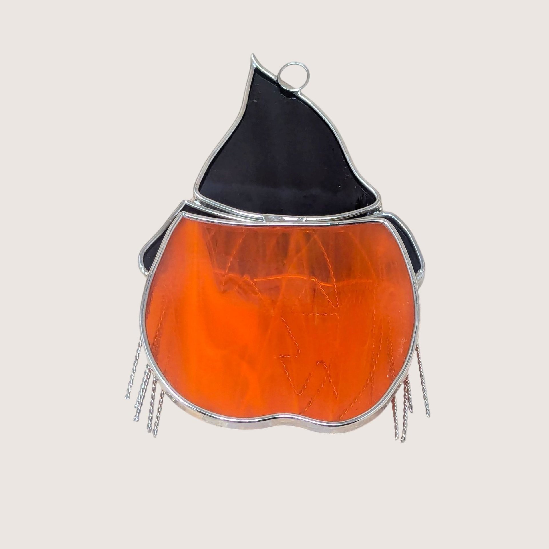 1990s Stained Glass Pumpkin Decor