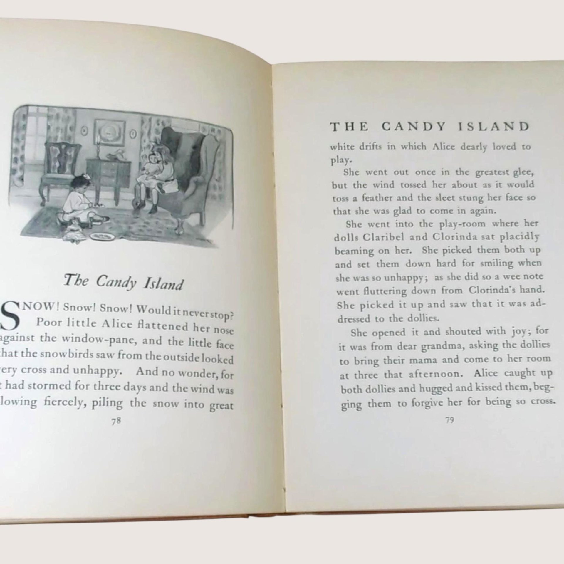 1905 The Story of the Three Dolls Josephine Scribner Gates Hardcover Book