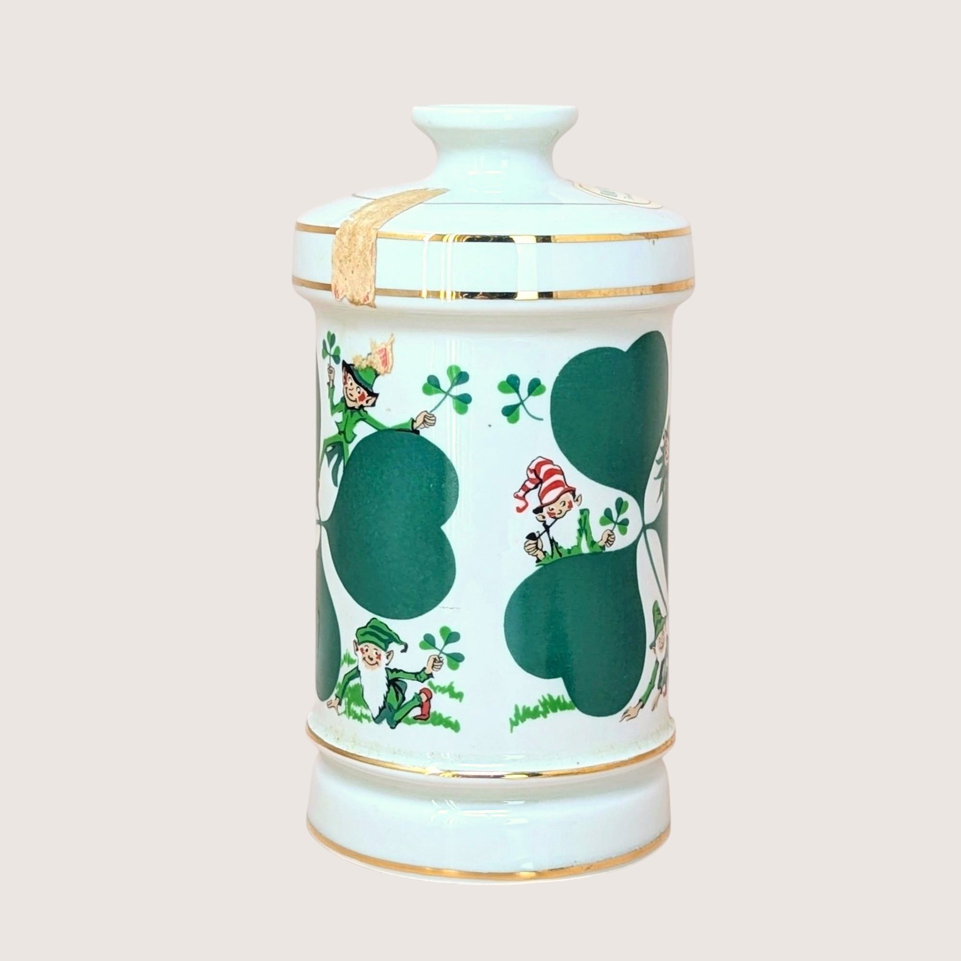 Old Commonwealth St. Patrick's Day Empty Porcelain Decanter