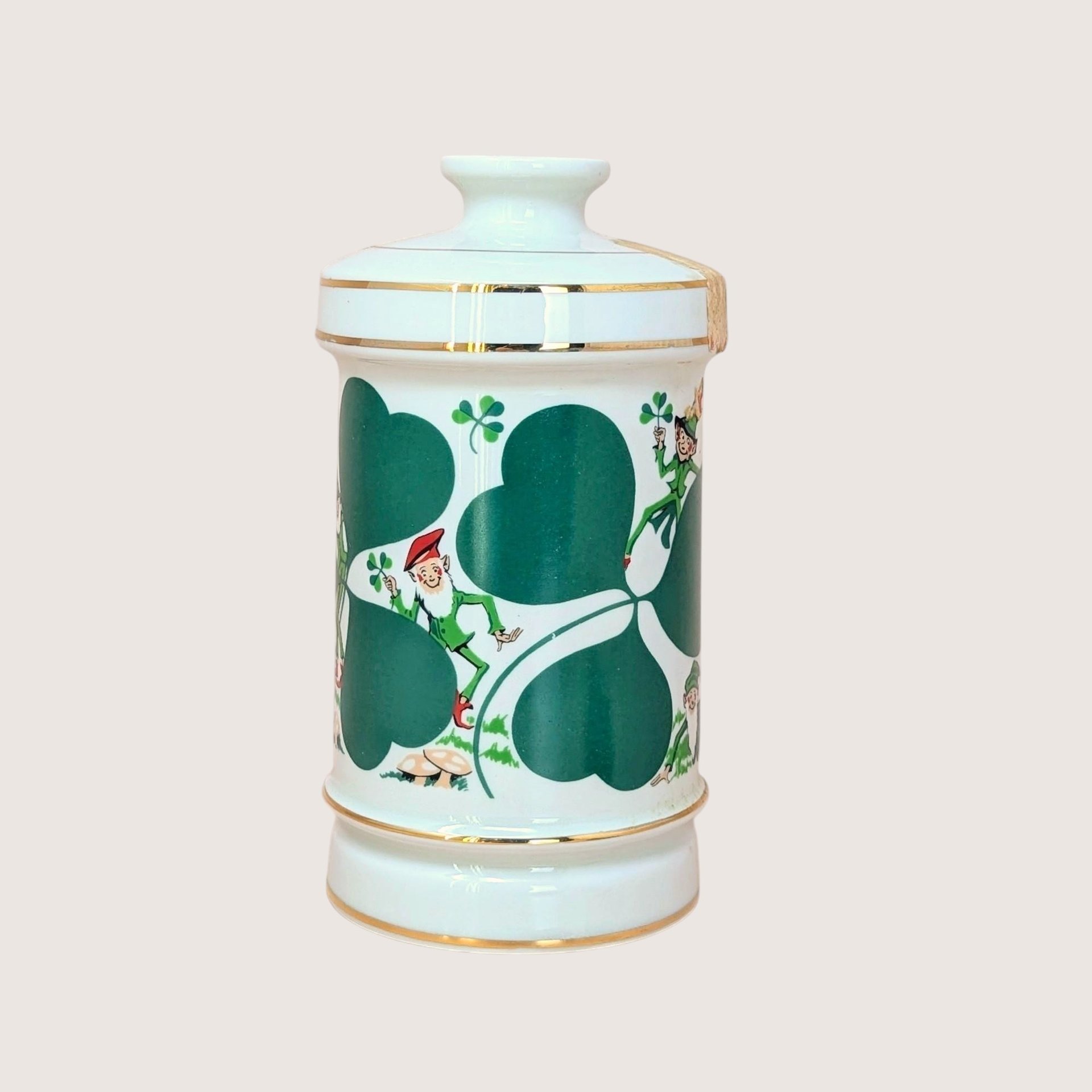 Old Commonwealth St. Patrick's Day Empty Porcelain Decanter