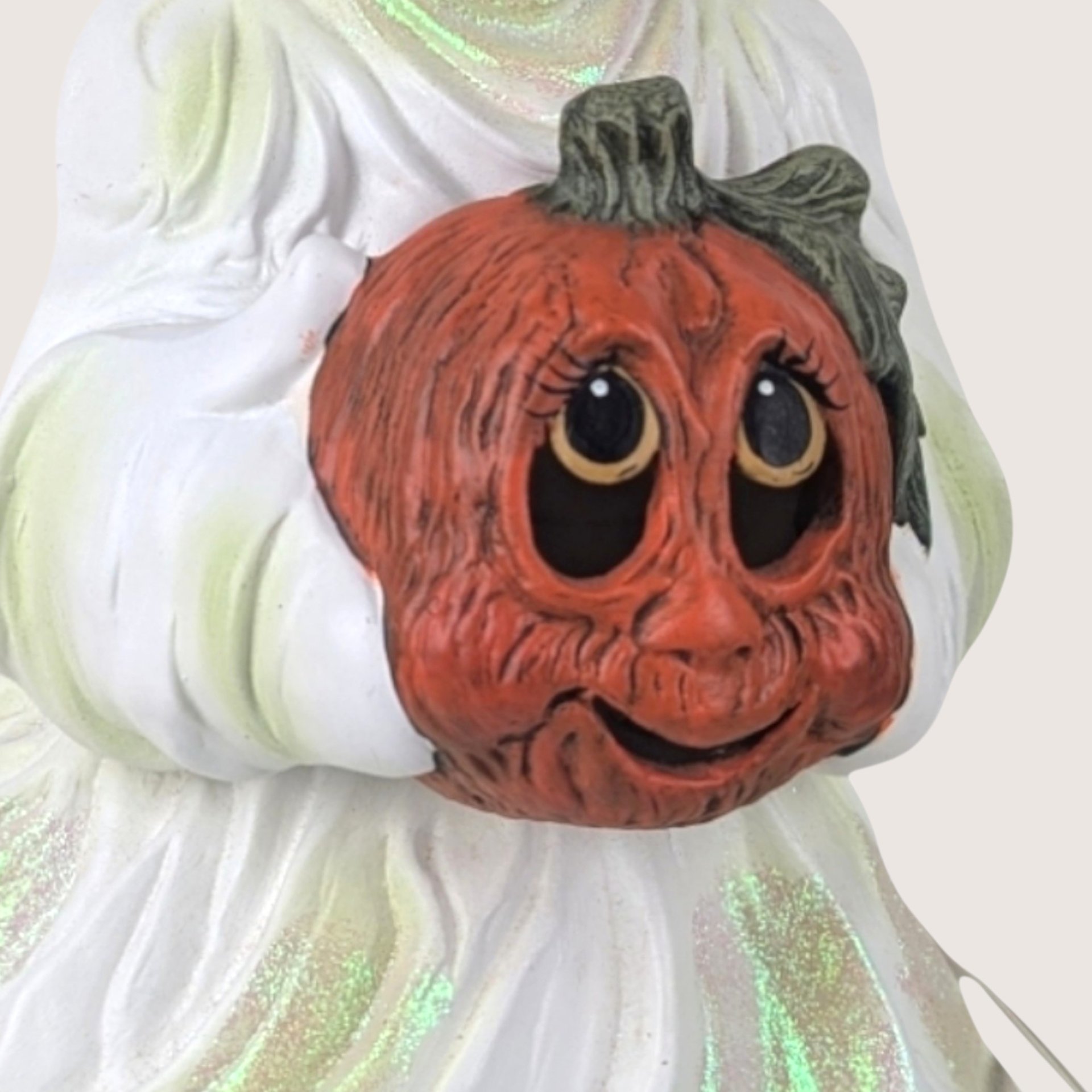 1970s Holland Mold Iridescent Ceramic Ghost Light