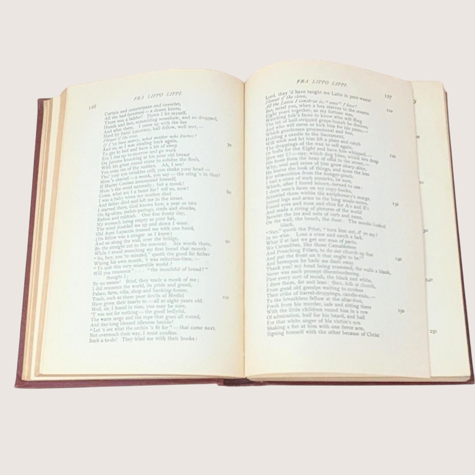 Antique Robert Brownings Poems Hardcover Book
