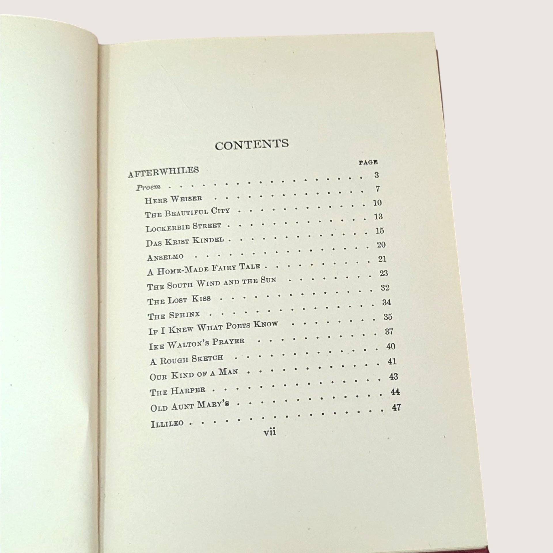 Afterwhiles James Whitcomb Riley Antique Poetry Hardcover Book