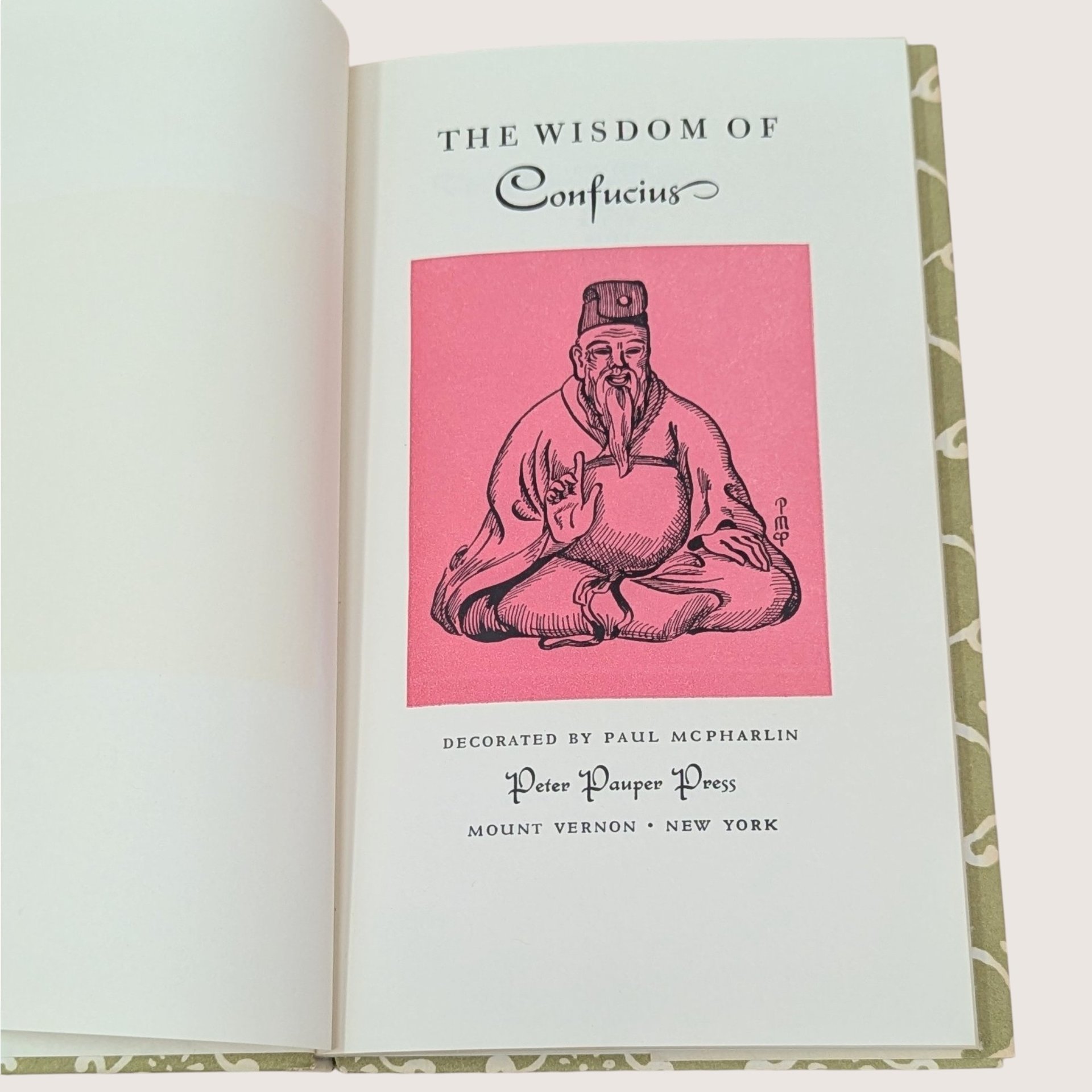 1963 The Wisdom of Confucius Peter Pauper Press Hardcover Book
