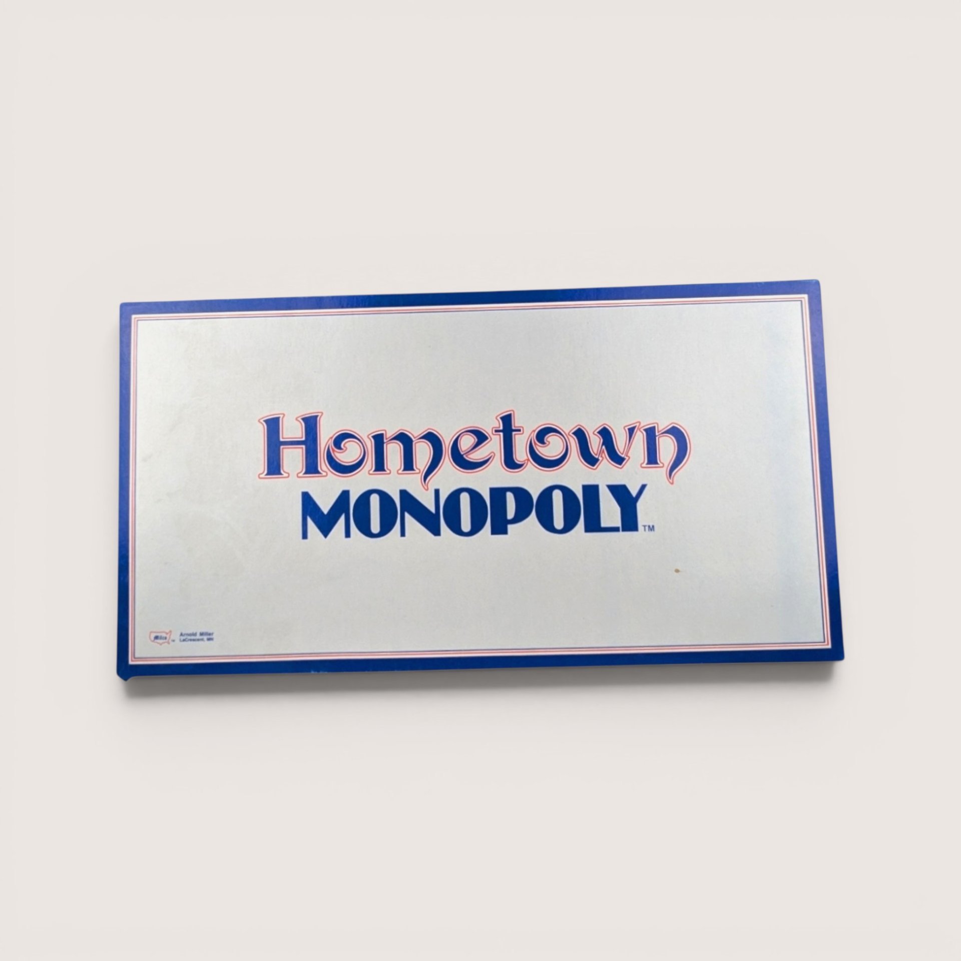 Vintage Hometown Monopoly board game box lid for Saint Paul Minnesota on a plain background