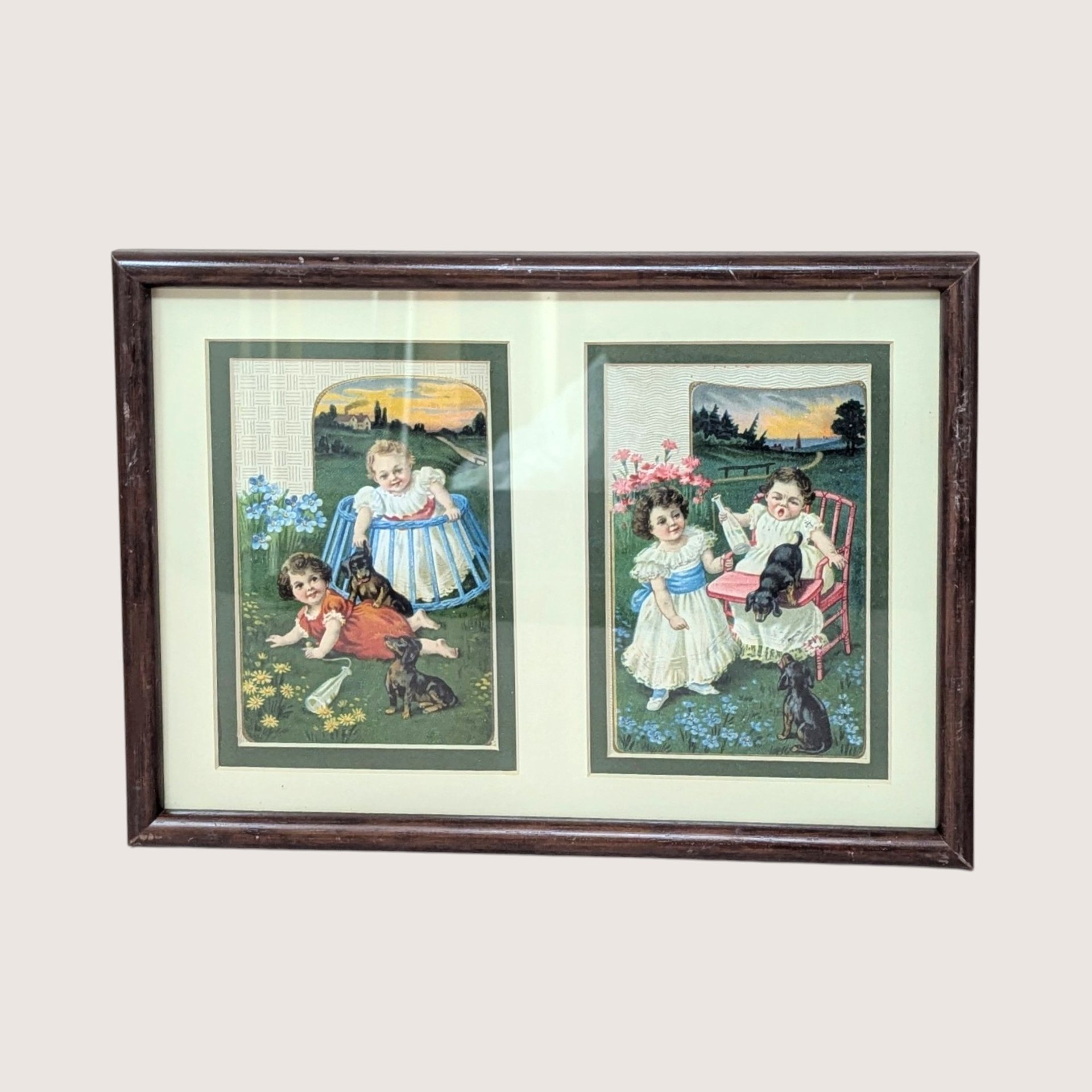 Sasparella Advertising Cards Framed Art Set of 2