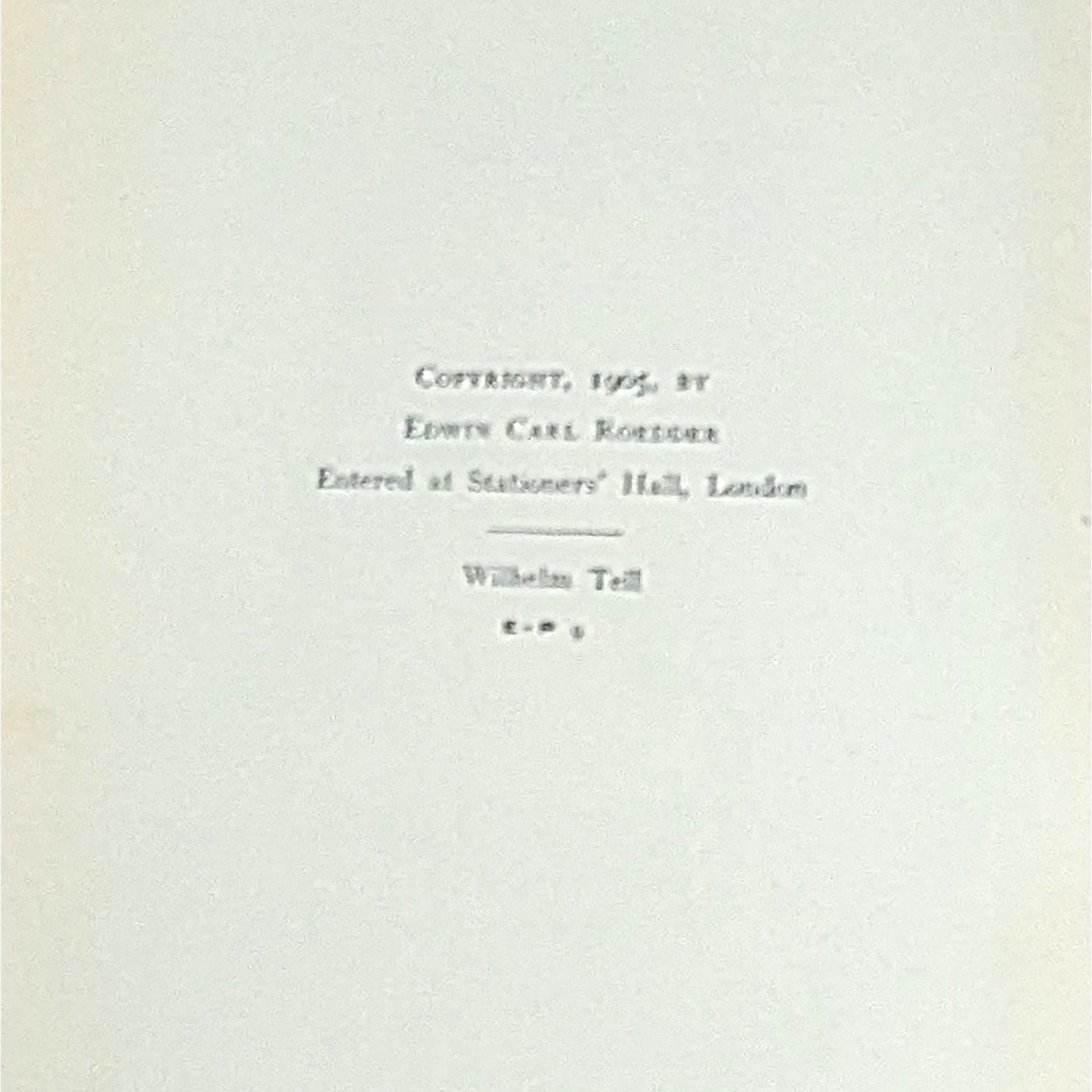 1905 Wilhelm Tell Friedrich Schiller Hardcover Book