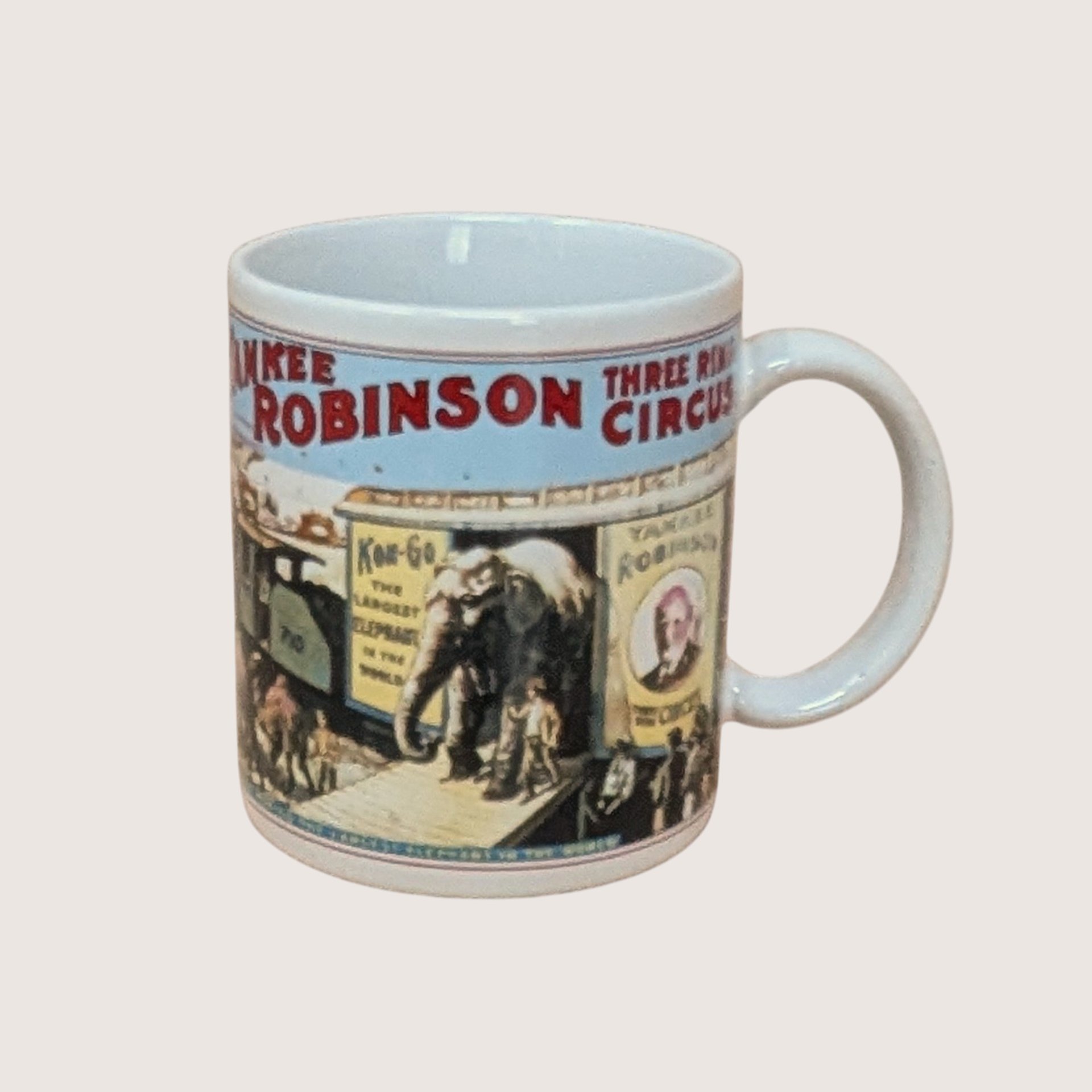 1987 Flambro Circus Poster Mugs Set of 4