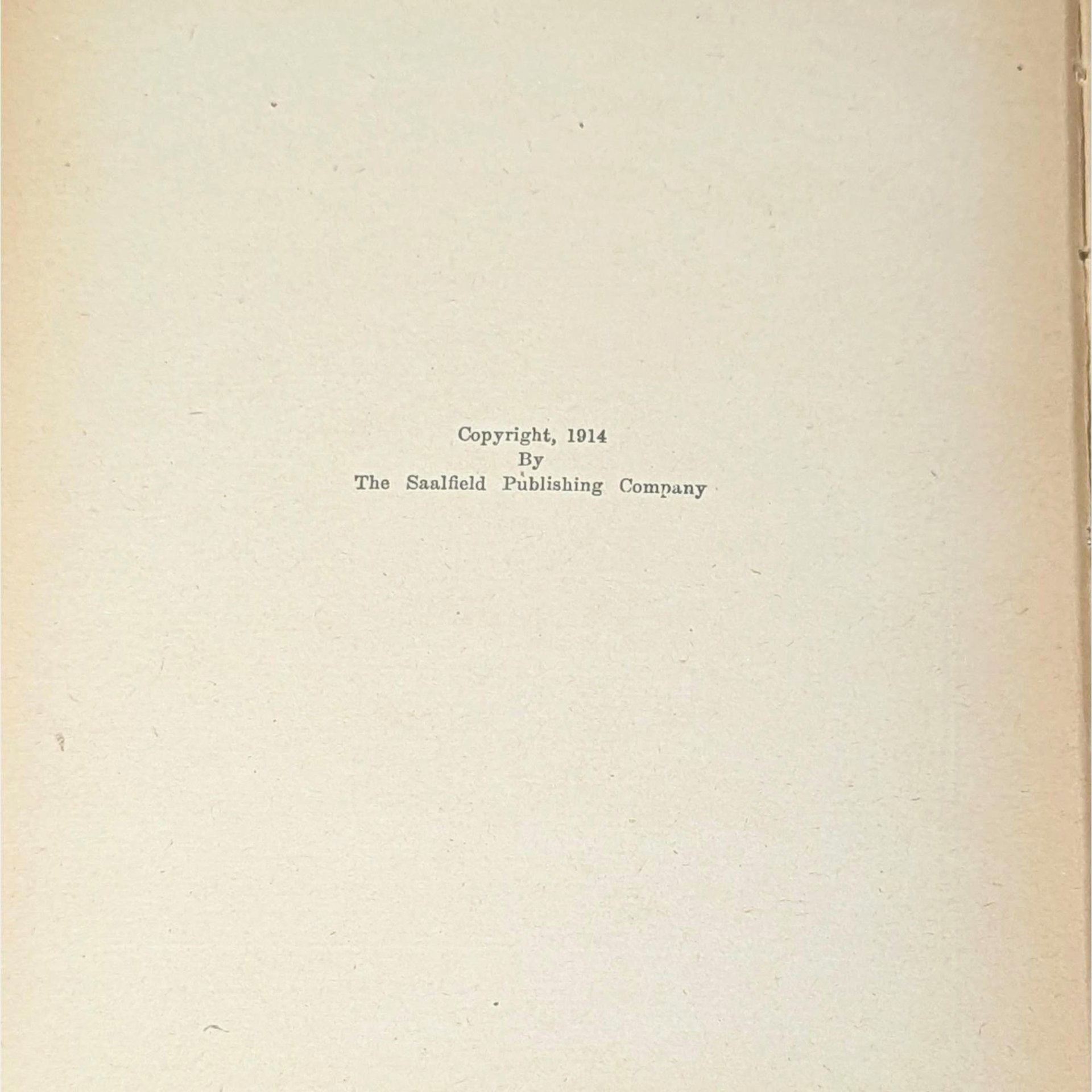 1914 Bed-Time Stories by Saalfield Publishing Company