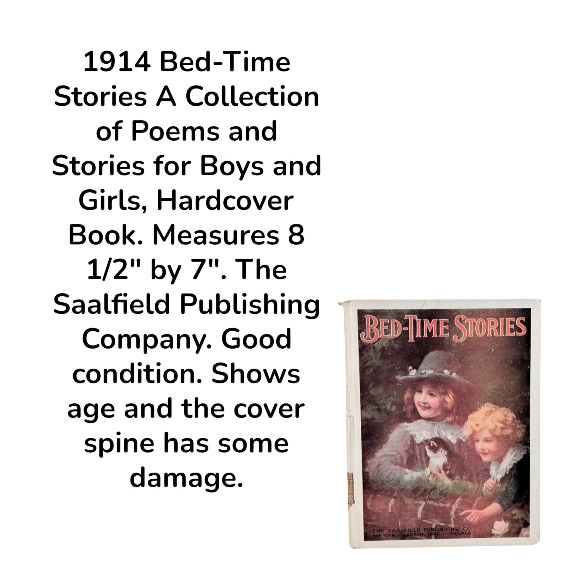 1914 Bed-Time Stories for Boys and Girls: Saalfield Publishing