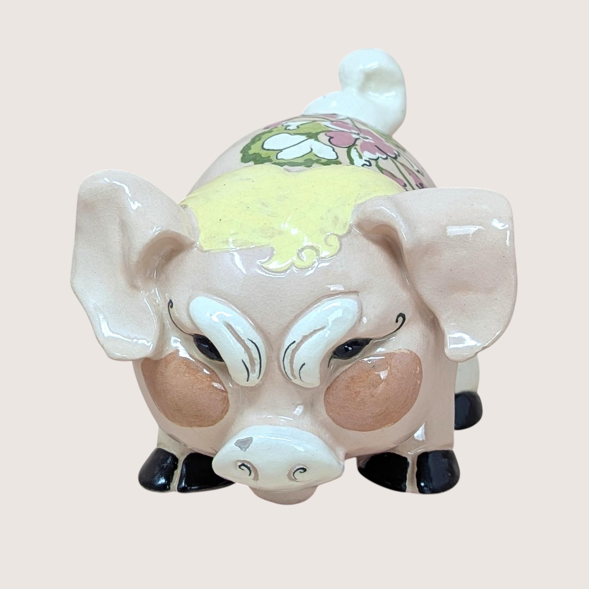 1940s Kay Finch Grumpy Pig California Pottery