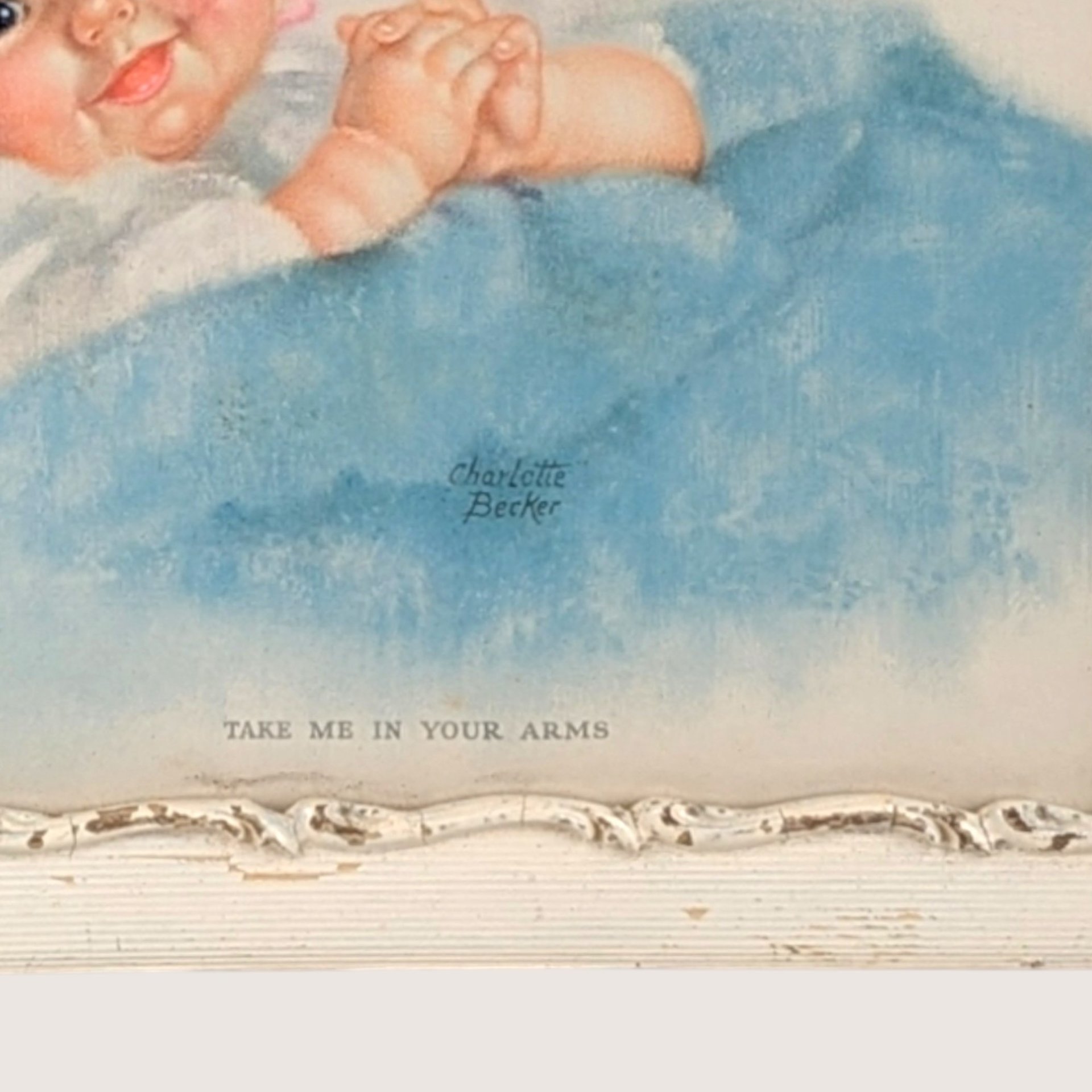 1940s Reliance Picture Frame Co Paper Charlotte Becker Baby Nursery Print