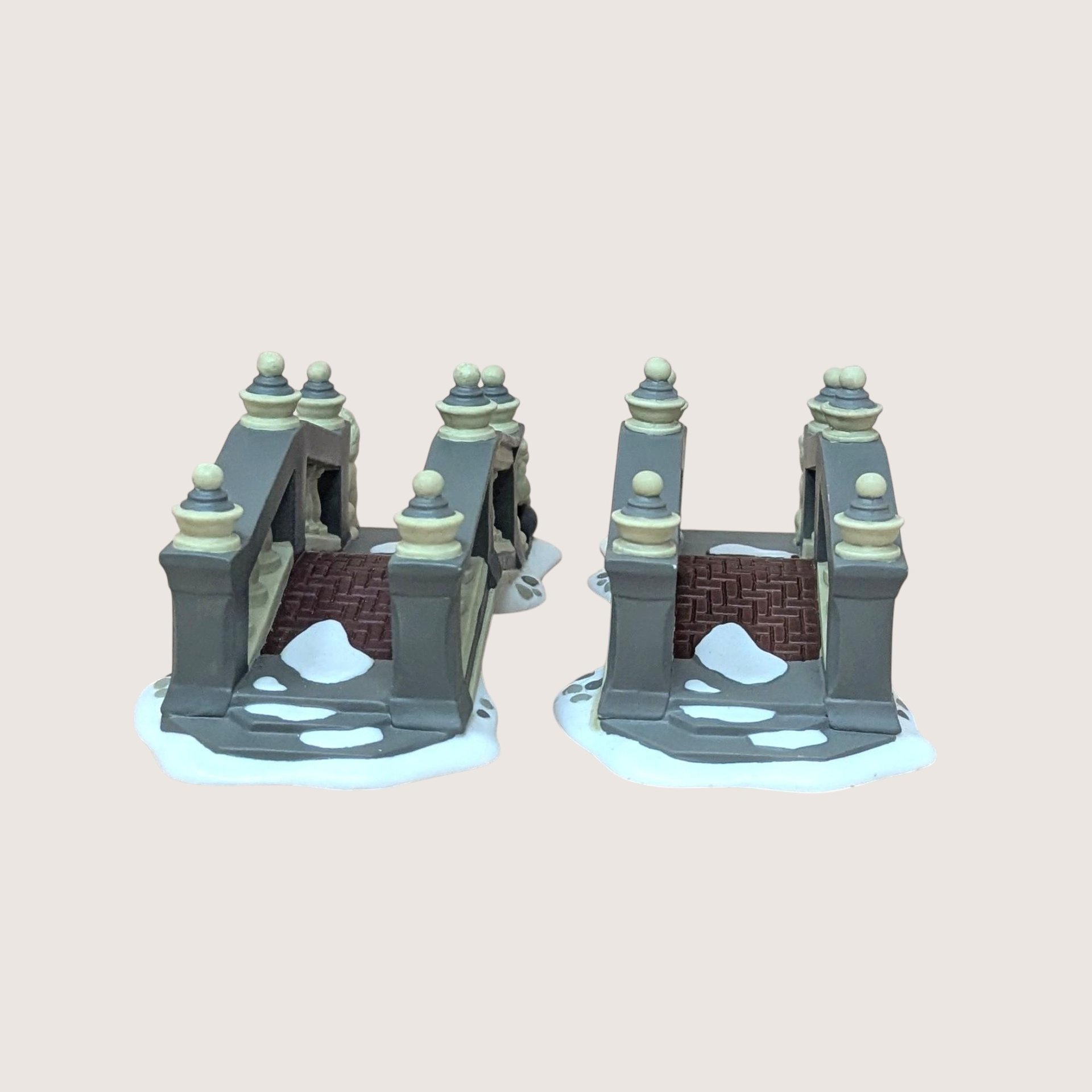 1990s Department 56 Heritage Village Bridges Pair