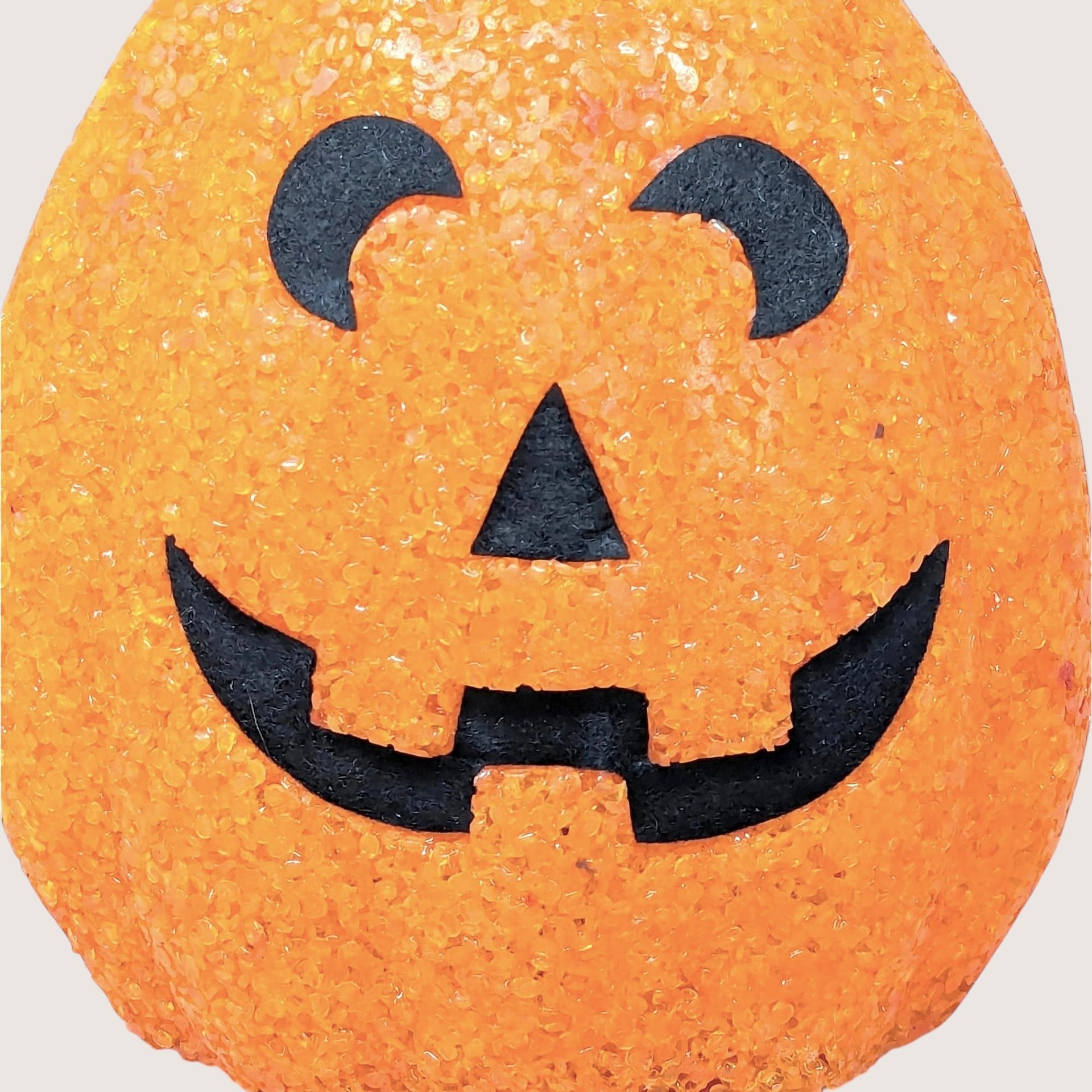 1990s Vintage Popcorn Melted Plastic Jack O'Lantern Light