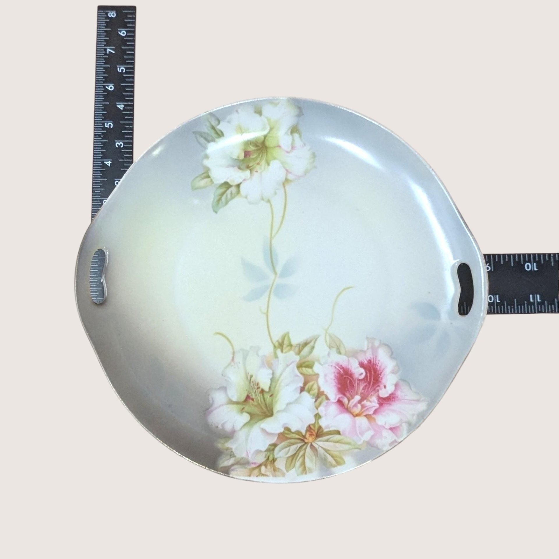 1930s PV Vessra Germany Hand Painted Floral Plate