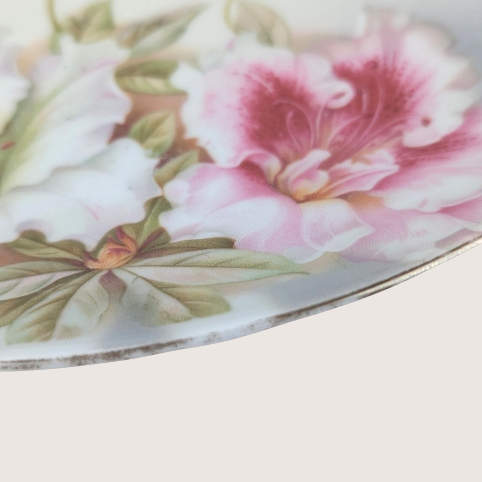 1900s PV Vessra Porcelain Handled Art Nouveau Style Dresser Plate