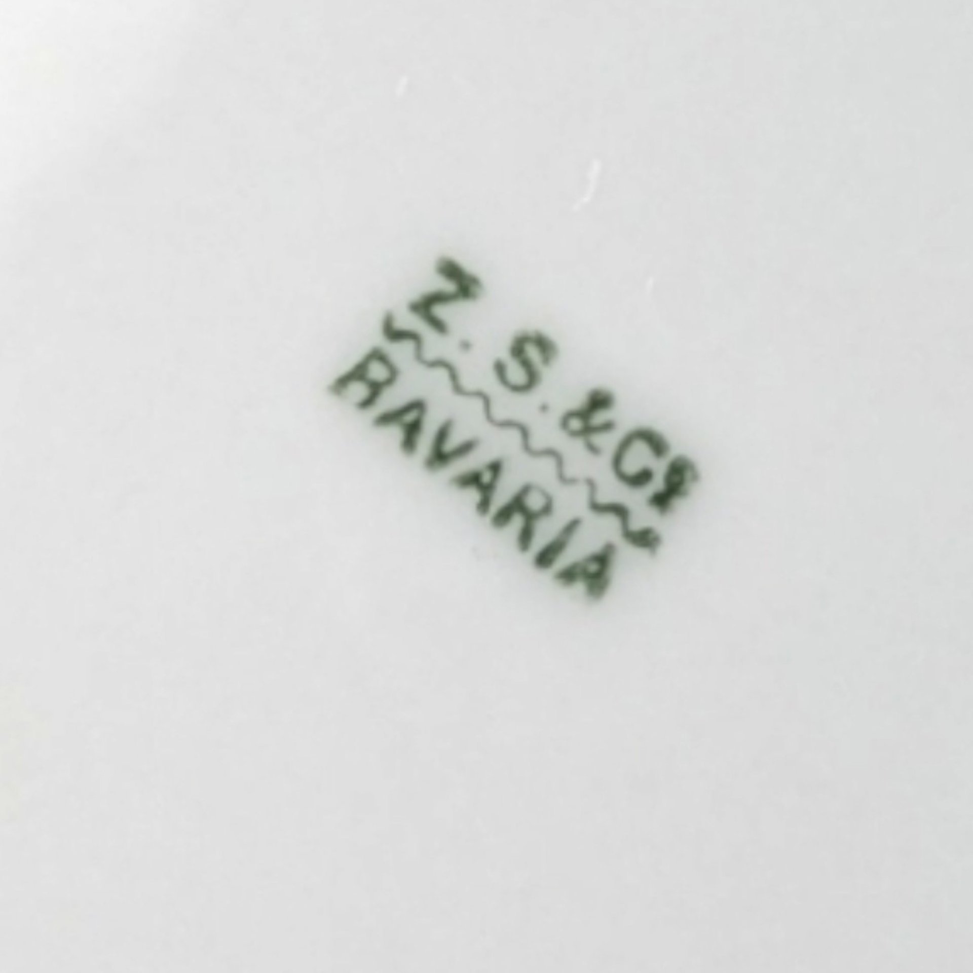 1910s ZS Co Bavaria Porcelain Handled Cake Plate