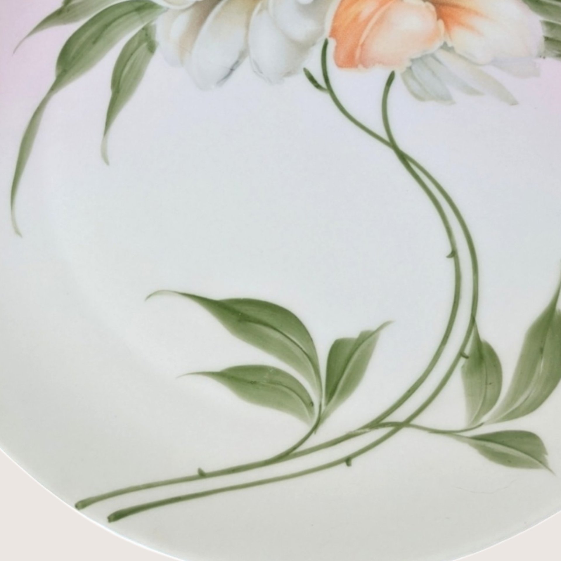 1910s ZS Co Bavaria Porcelain Handled Cake Plate