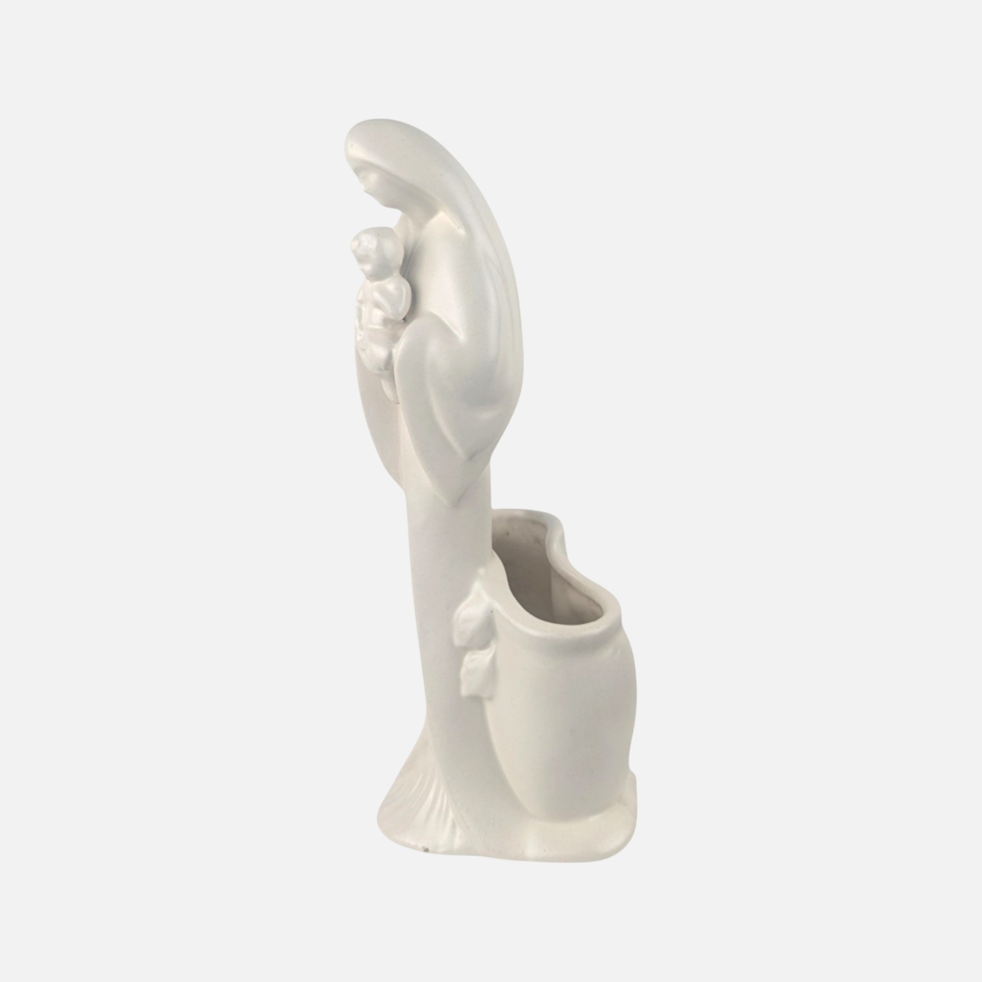 1950s Haeger Ceramic Mid Century Mary and Child Planter