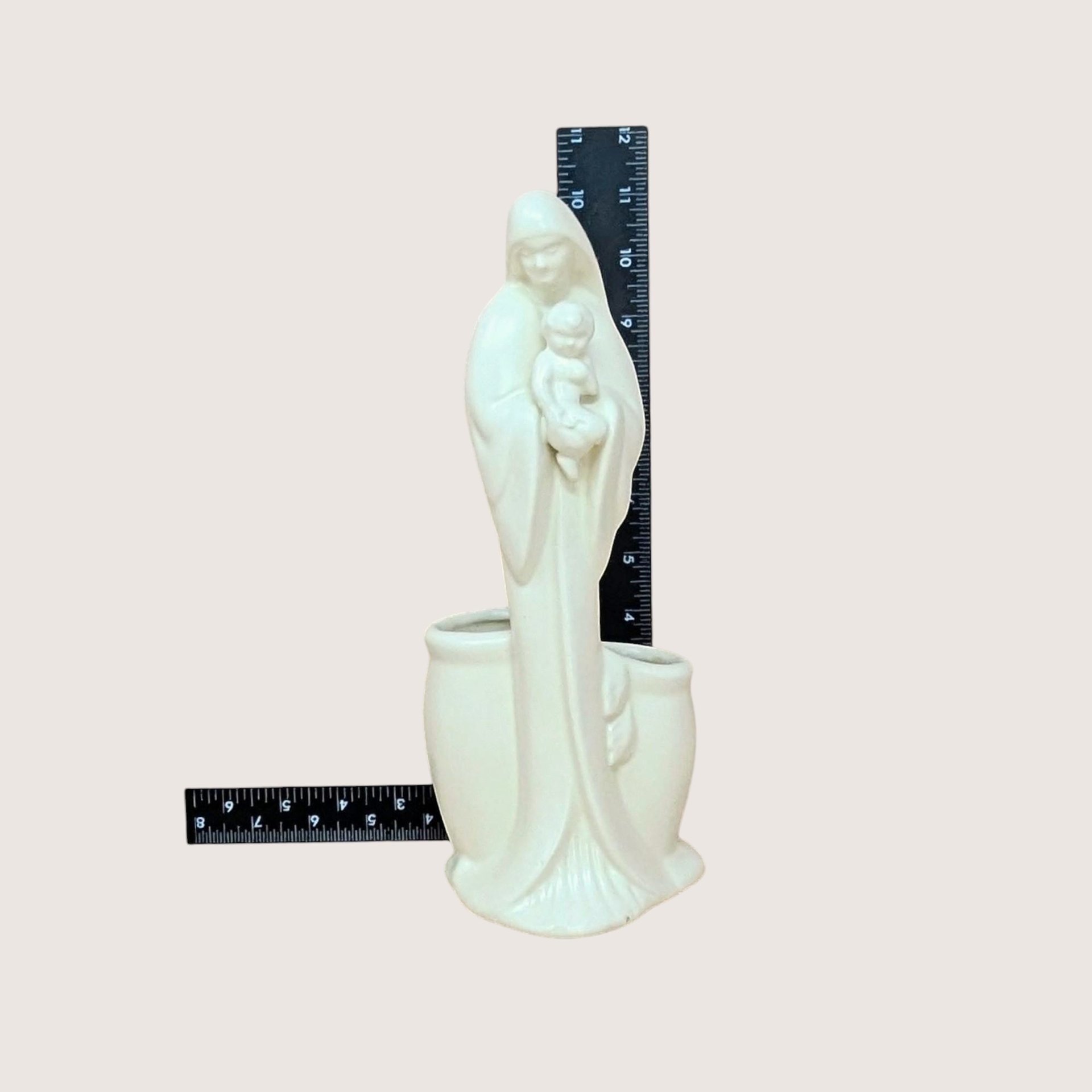 1960s Haeger Madonna and Child Ceramic Planter