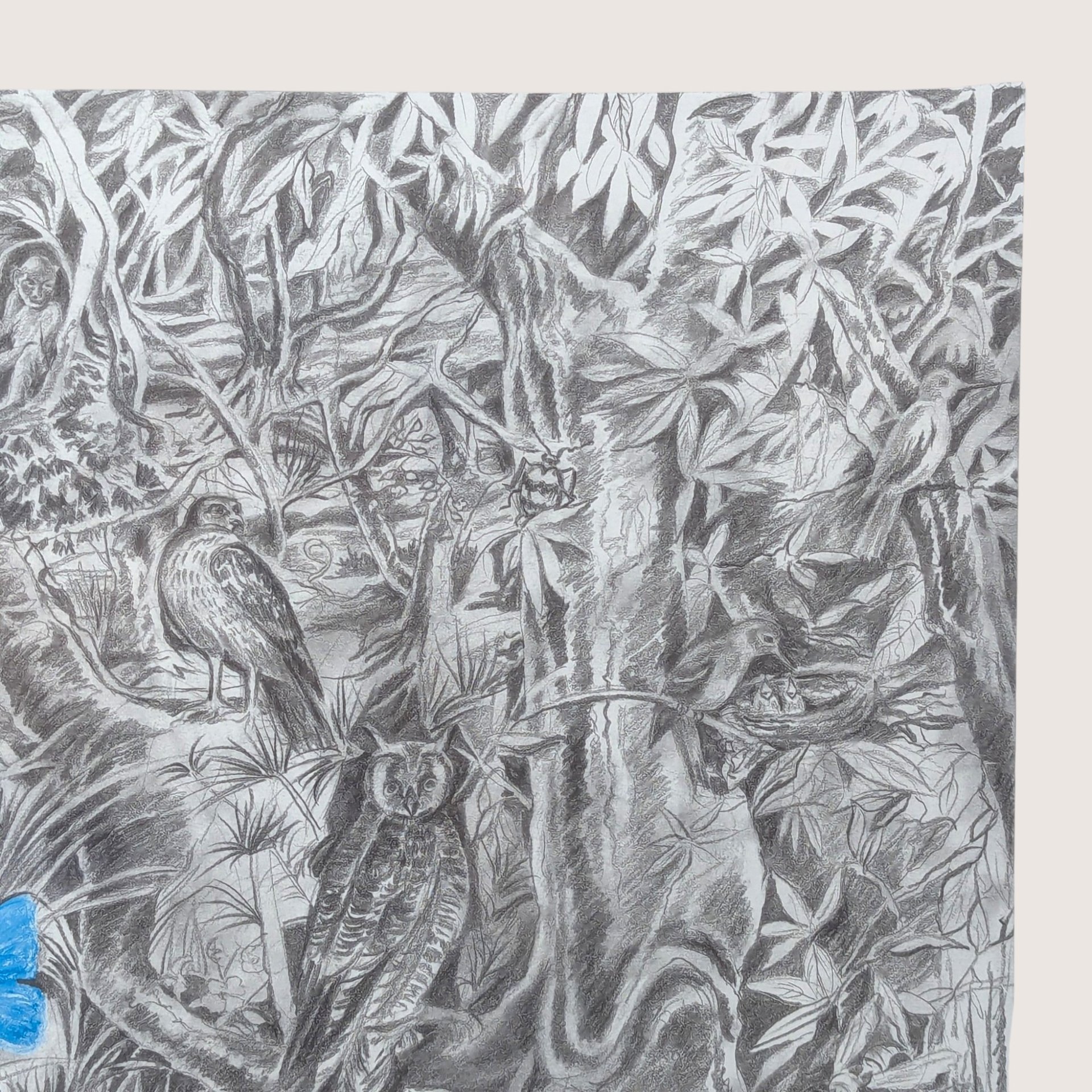 1998 S.G. Thautatta Signed Surrealist Jungle Nature Framed Print