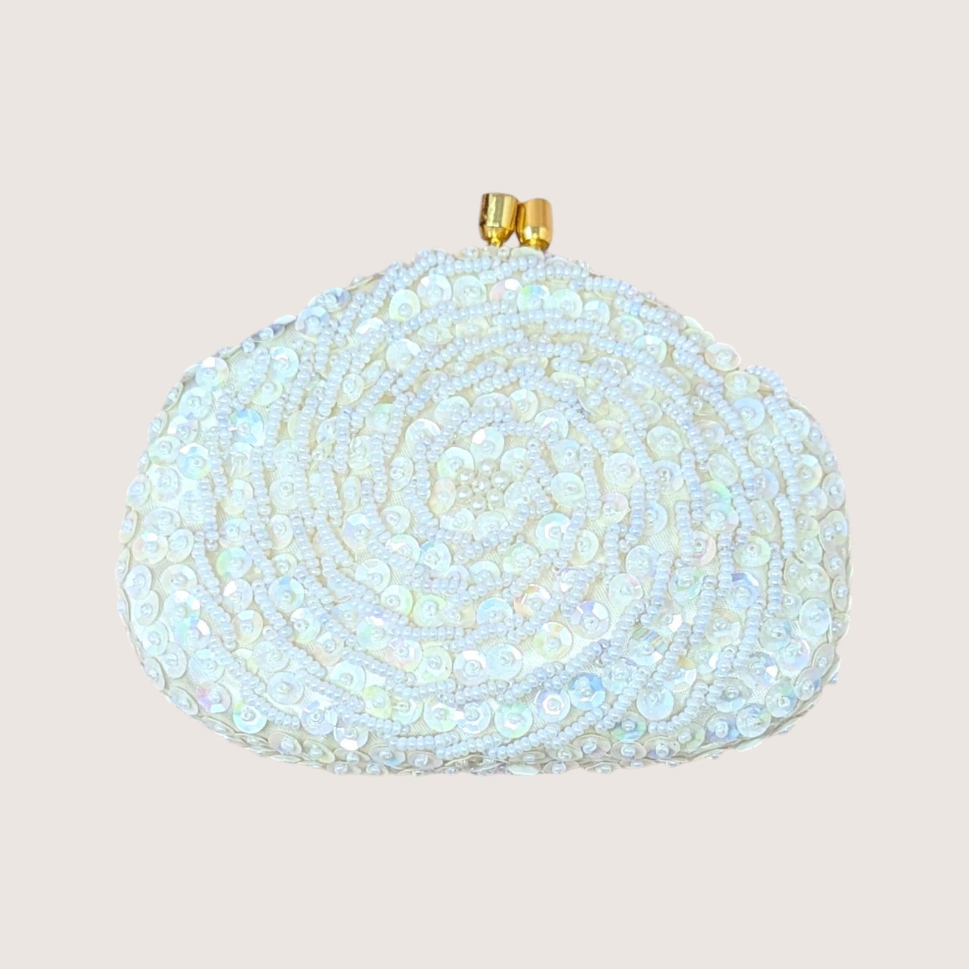 1960s Princess Gardner Beaded Sequin Coin Purse with Box