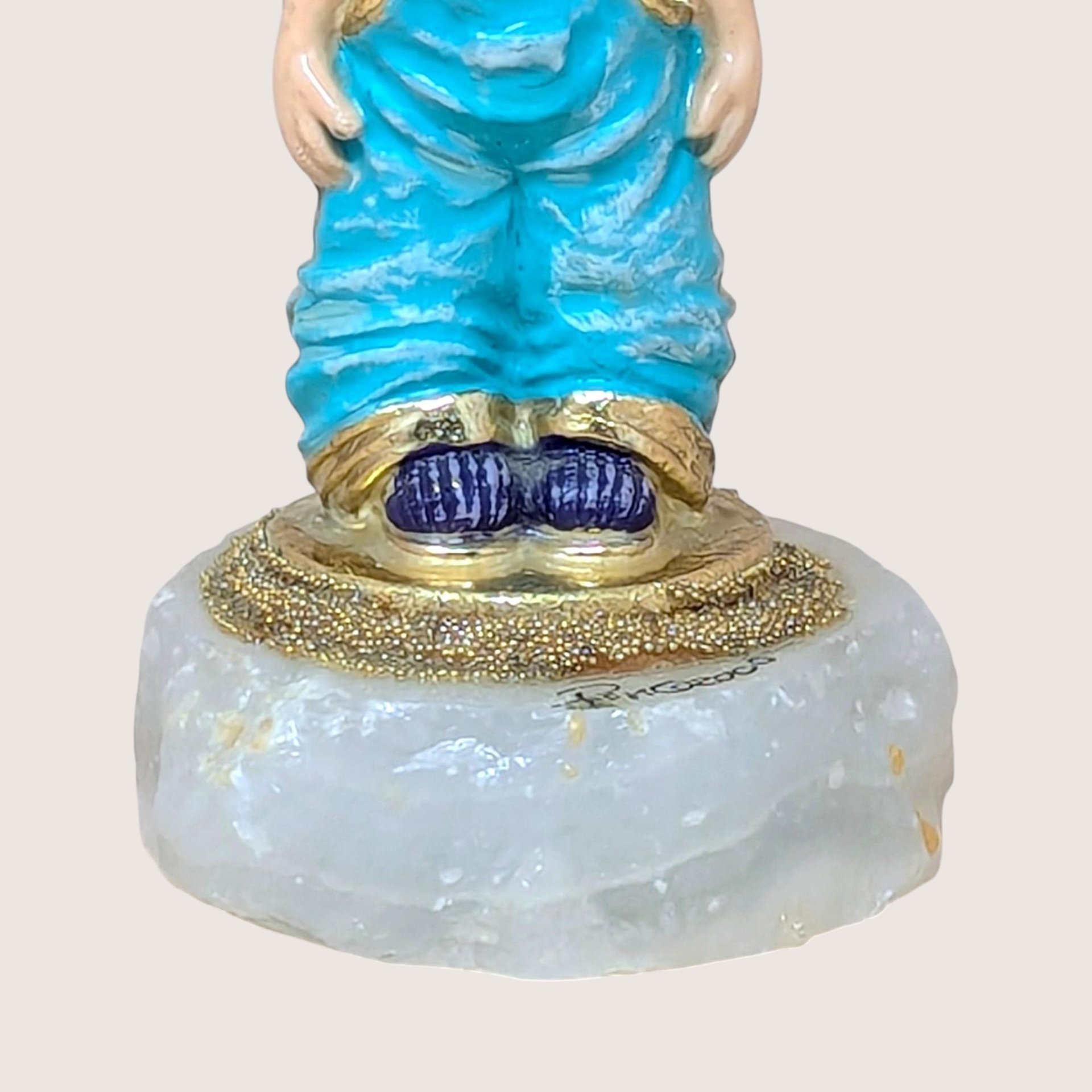 2000 Ron Lee Rascal Clown Hand Painted Onyx Base Figurine