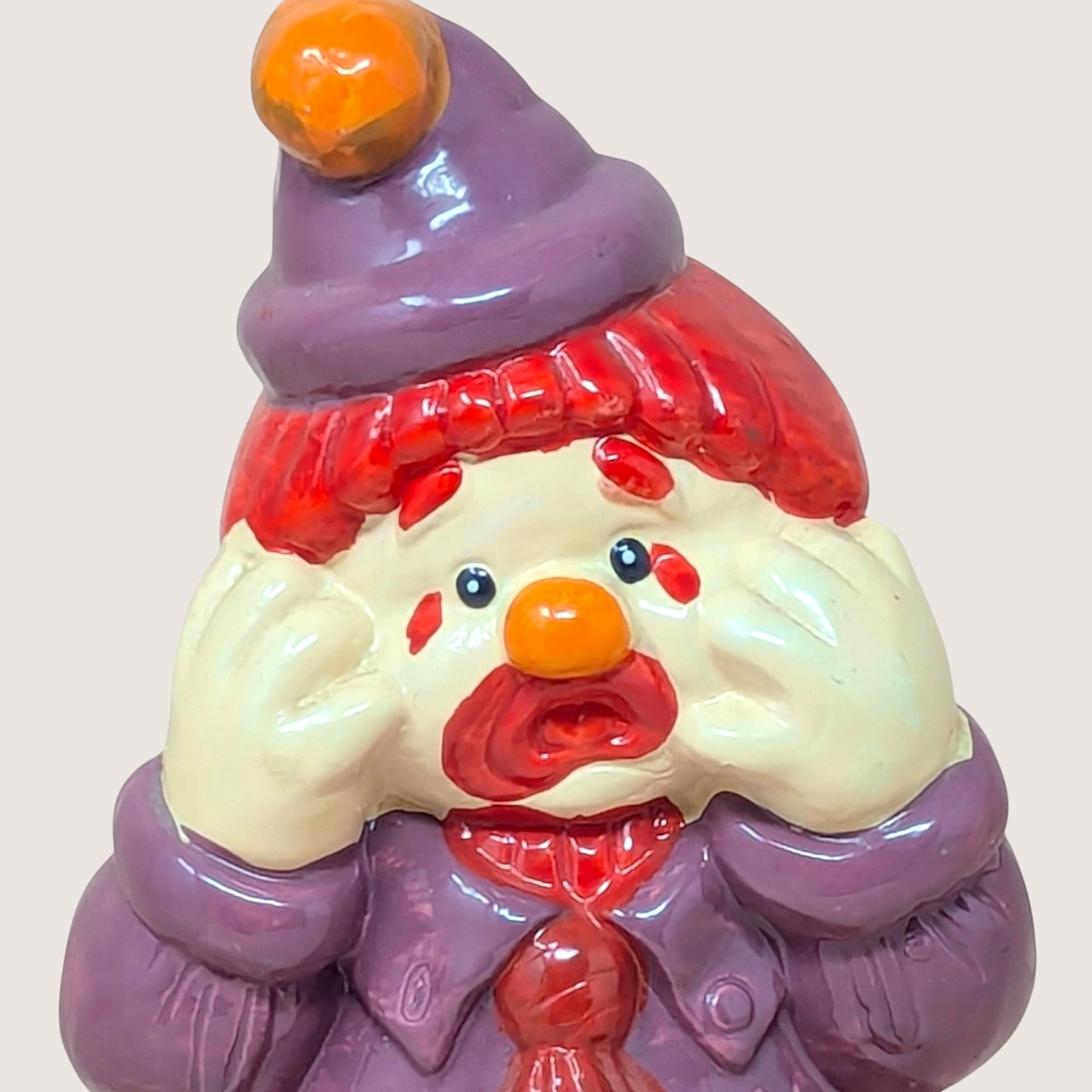 1989 Artmark Handpainted Ceramic Crying Clown Figurine
