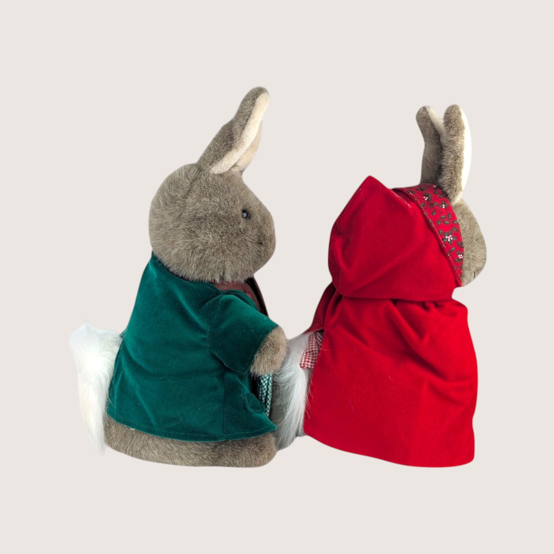 1980s Eden Toys Plush Peter Rabbit and Mrs Rabbit Pair