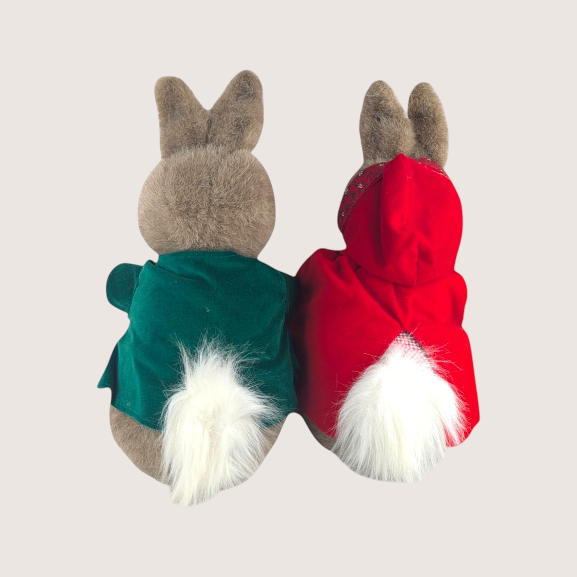 1980s Eden Toys Plush Peter Rabbit and Mrs Rabbit Pair