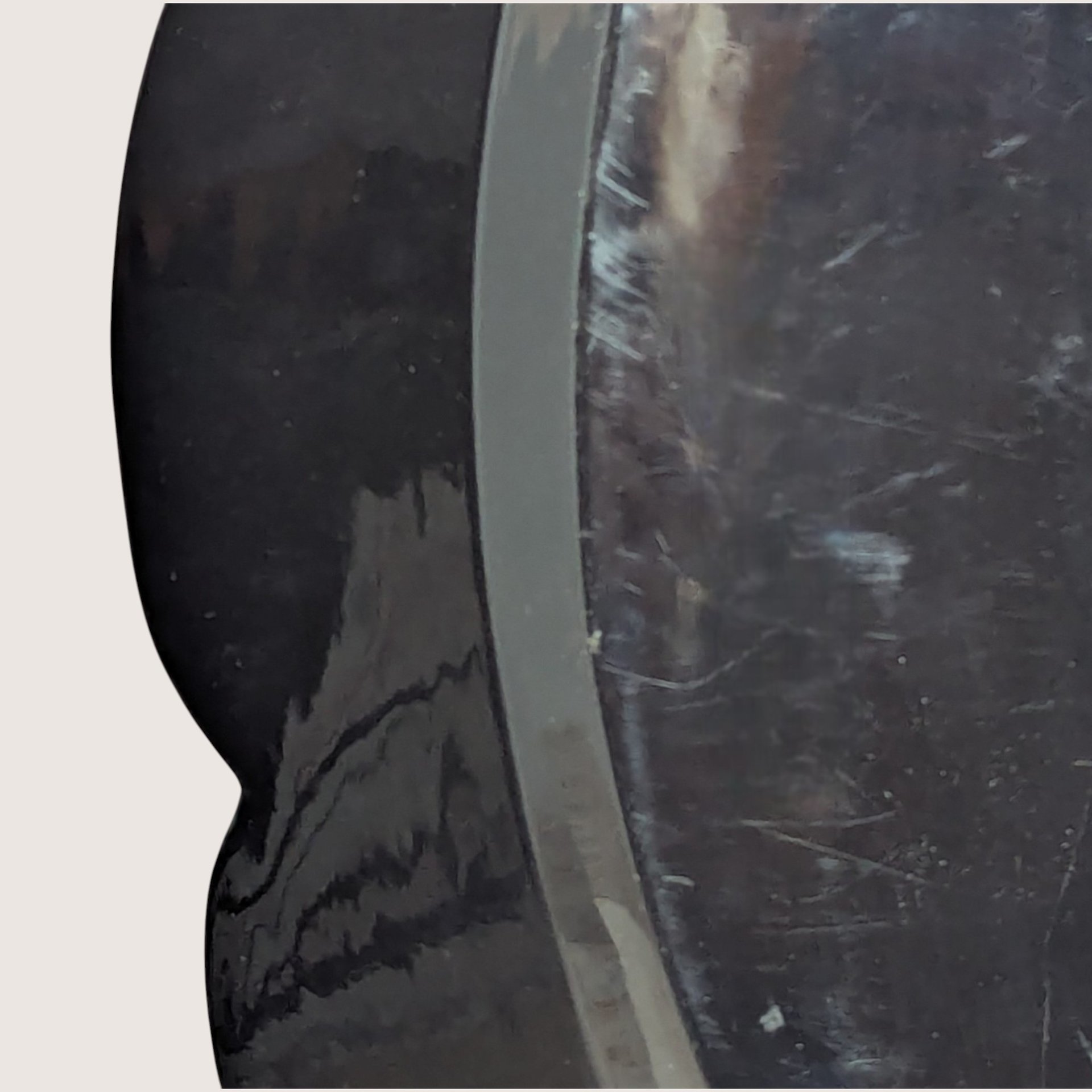 1960s Asian Black Lacquer Mother of Pearl Inlaid Wall Platter