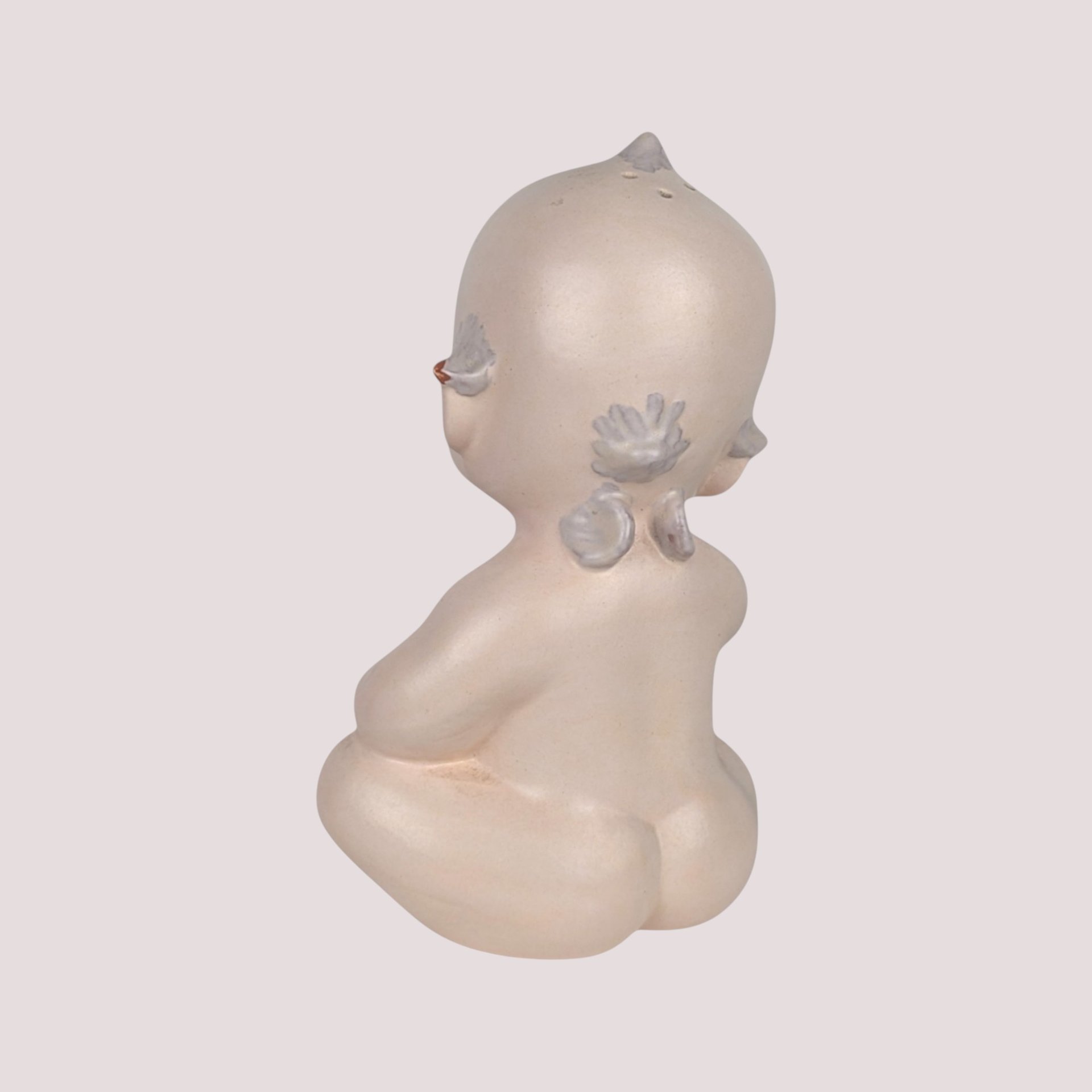 1950s Ceramic Kewpie Baby Doll Talcum Powder Shaker