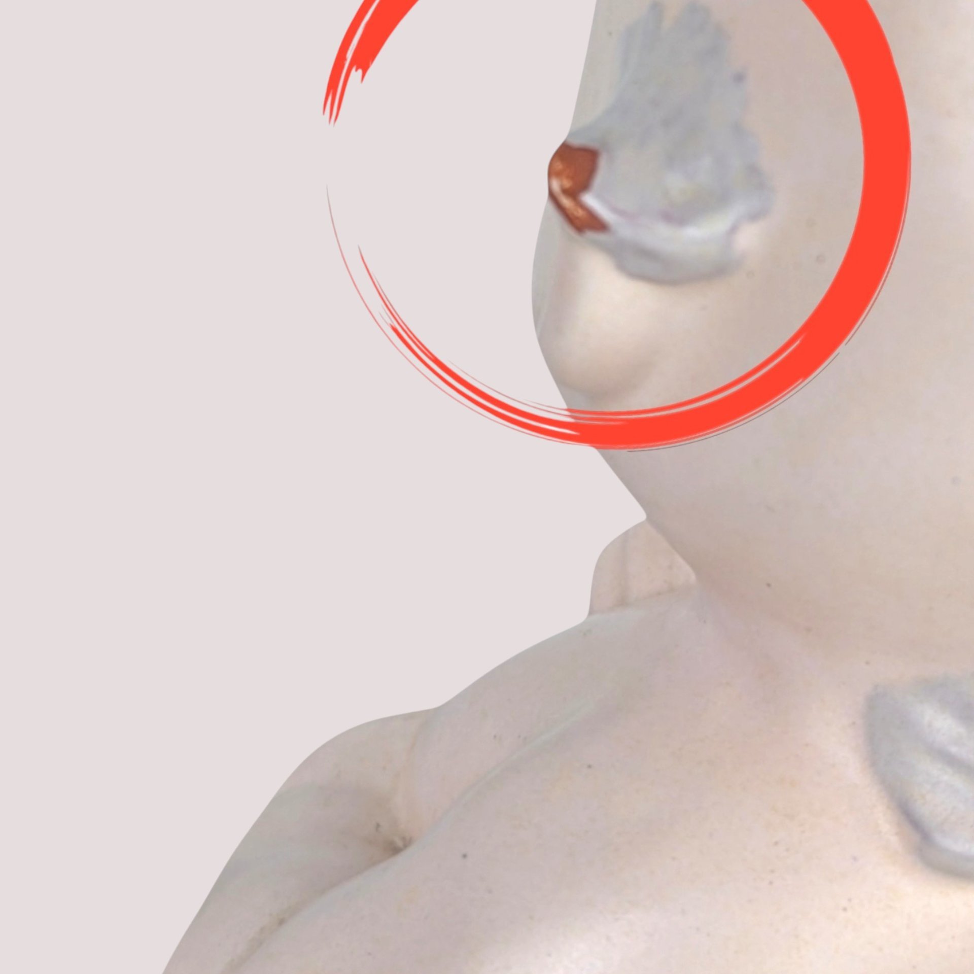 1950s Ceramic Kewpie Baby Doll Talcum Powder Shaker
