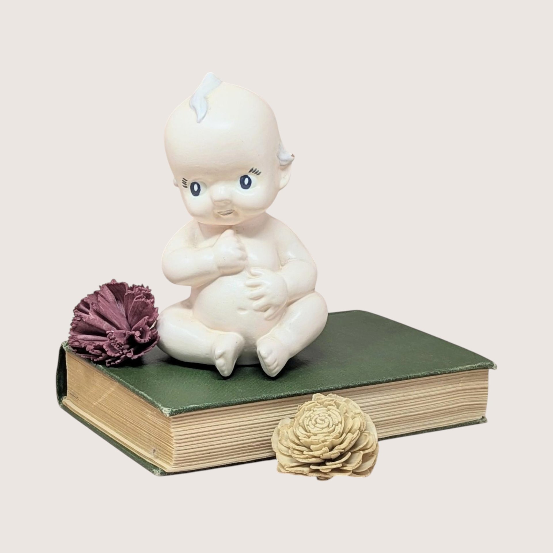 1950s Rose O'Neill Design Kewpie Ceramic Talcum Powder Shaker