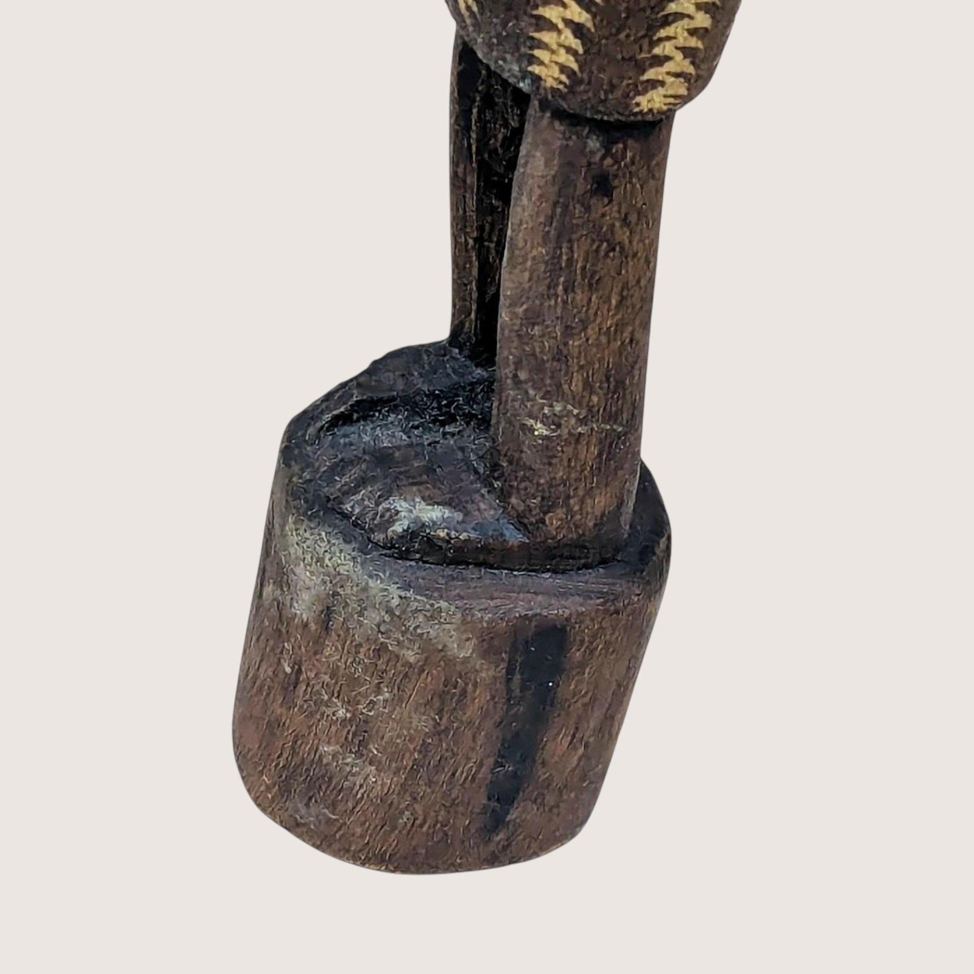 Mid Century Hand Carved African Wooden Tall Figure Statue