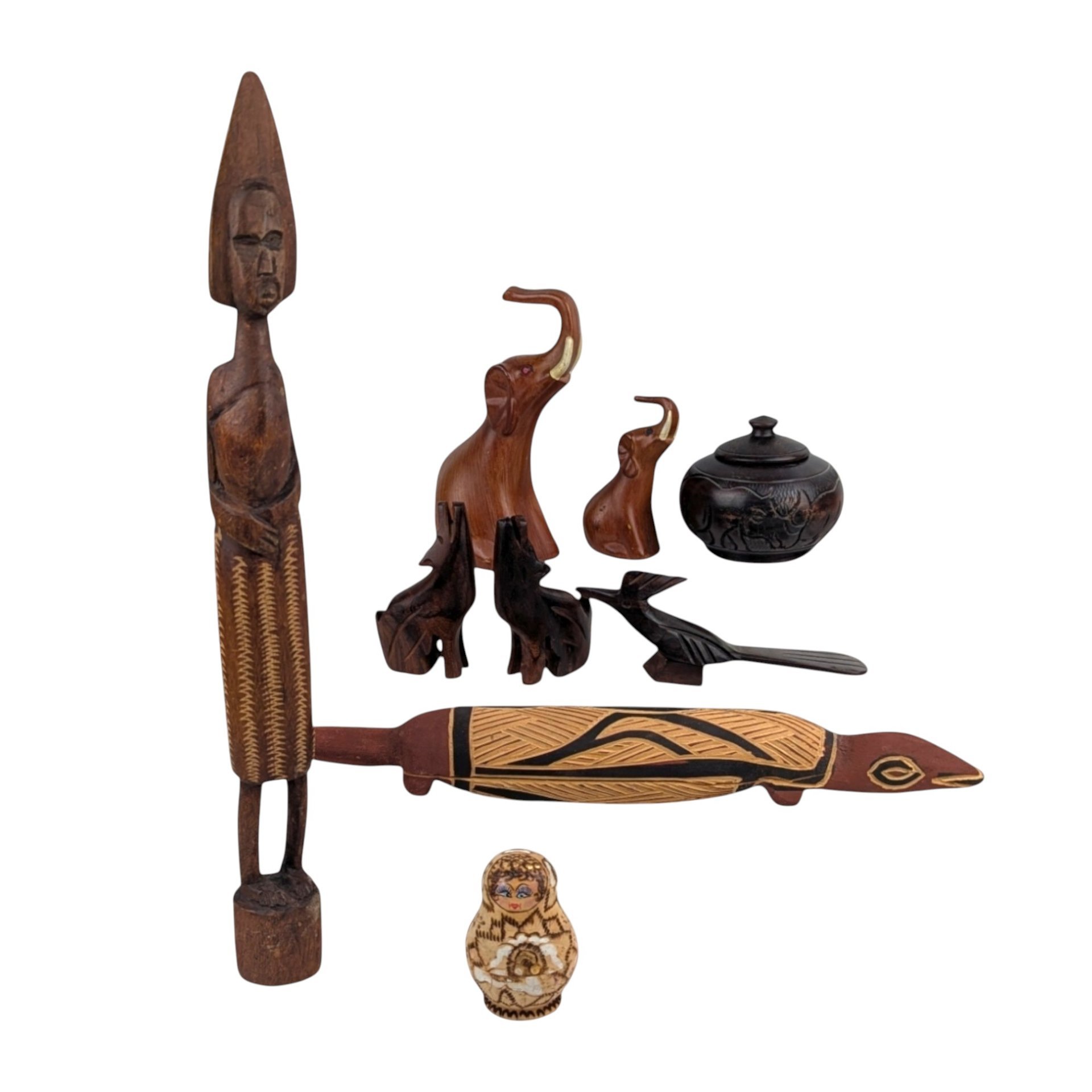 Vintage Hand Carved Wooden Decor Choice