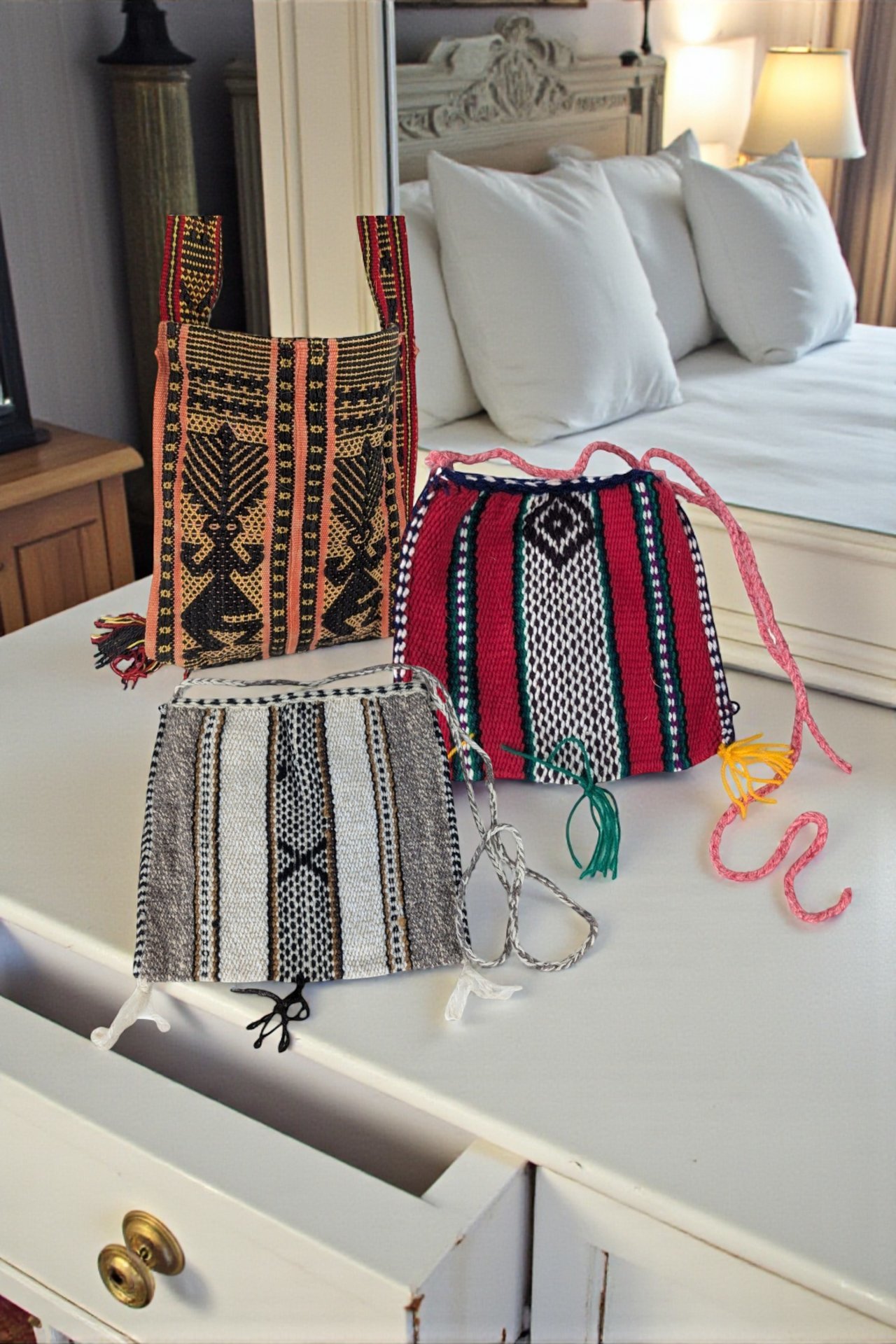 Vintage Handwoven Global Textile Bag Choice