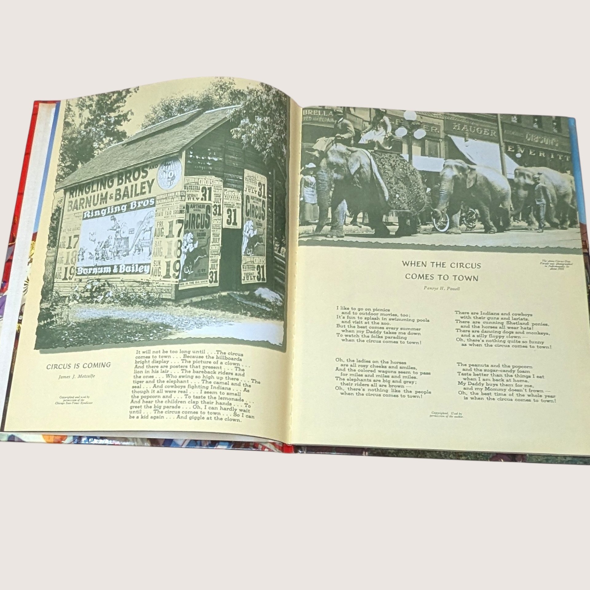 1961 Ideals Publication The Circus Hardcover Book